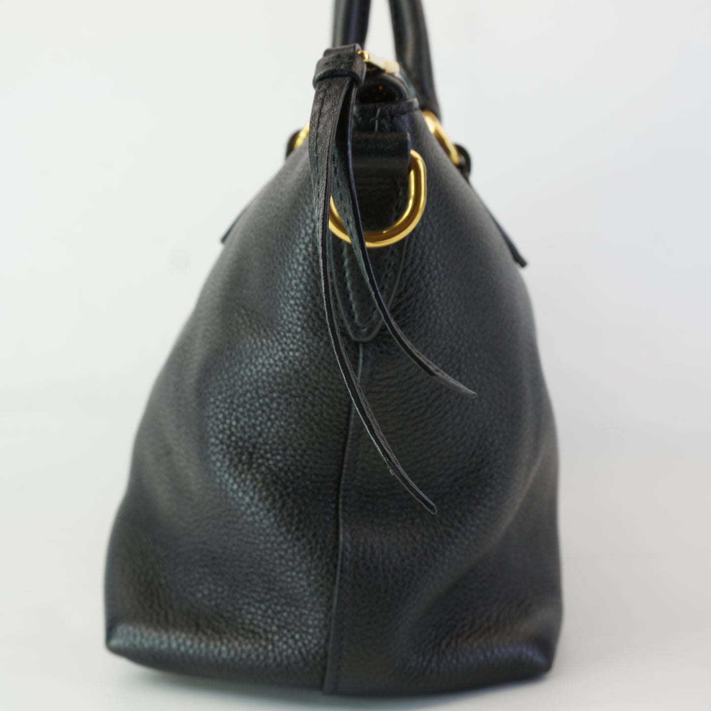 Prada Vitello Phenix Leather Top Handle Crossbody Bag