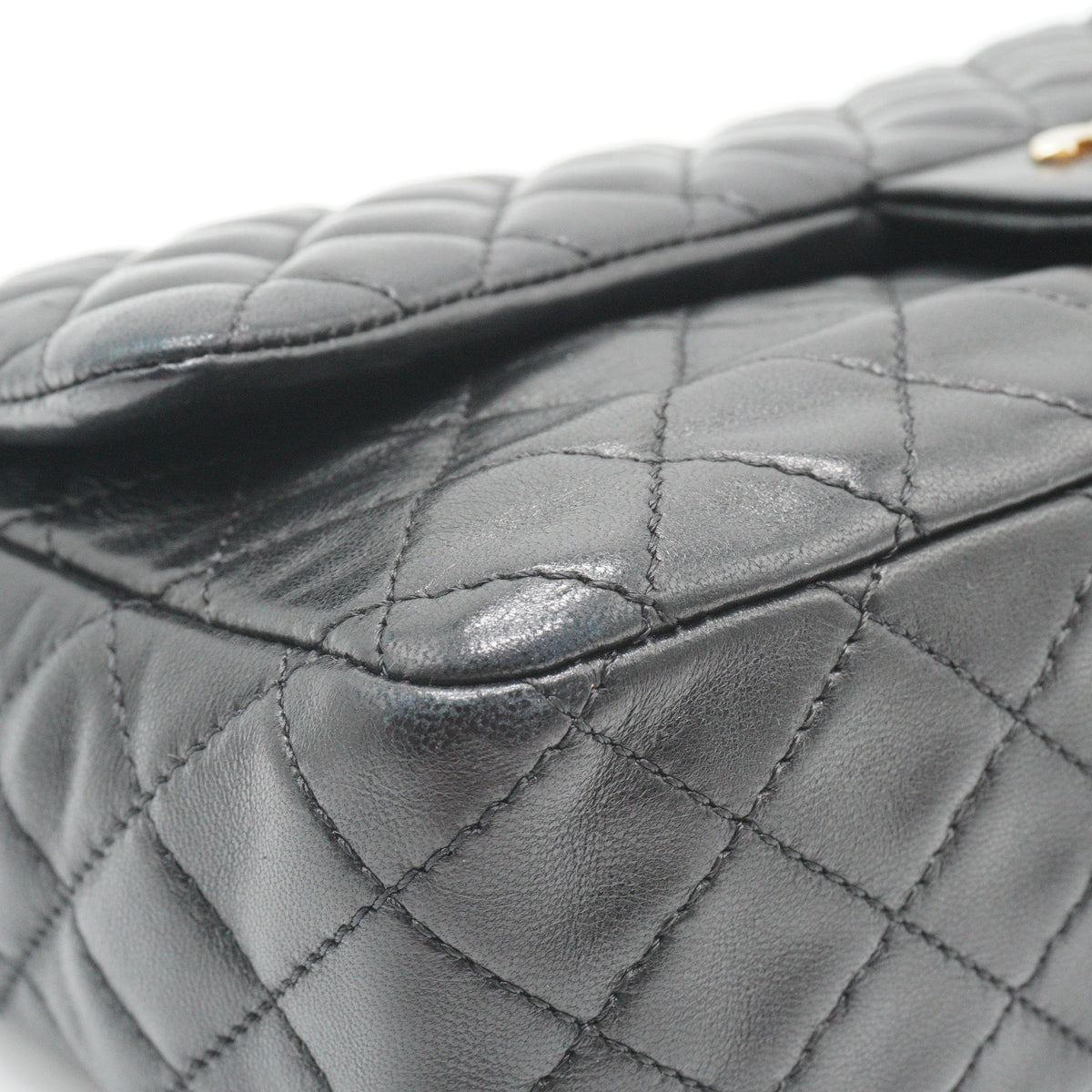 Chanel Black quilted leather Flap Handbag Small GHW