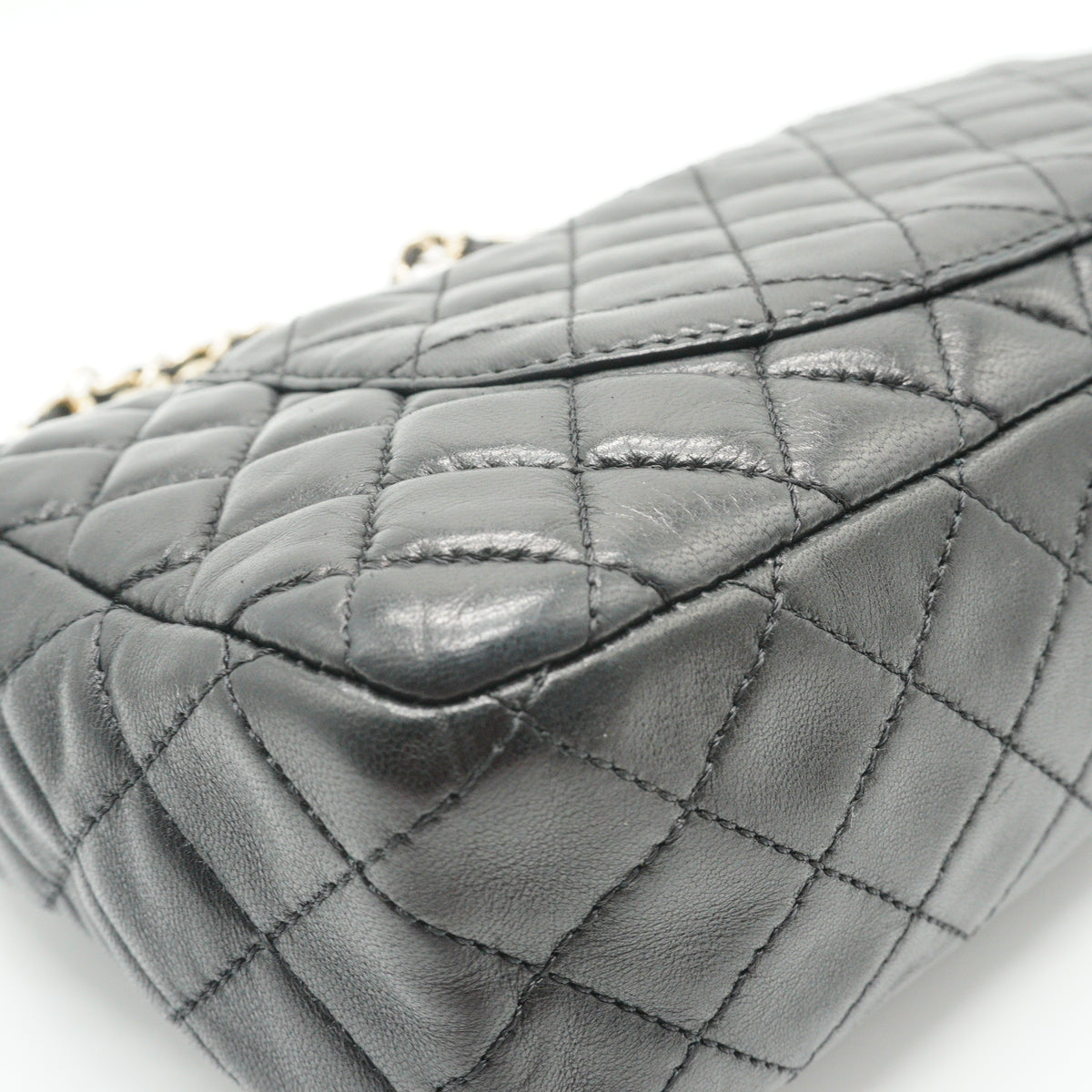 Chanel Black quilted leather Flap Handbag Small GHW