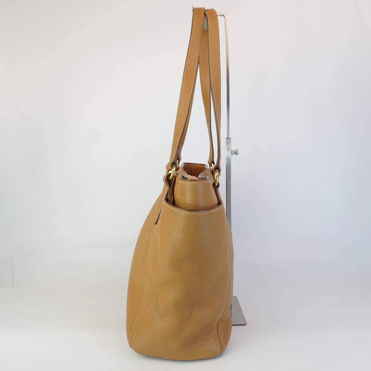 Prada Vitello Daino Tote Tan Bag  GHW