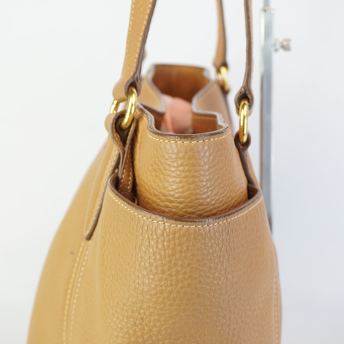 Prada Vitello Daino Tote Tan Bag  GHW