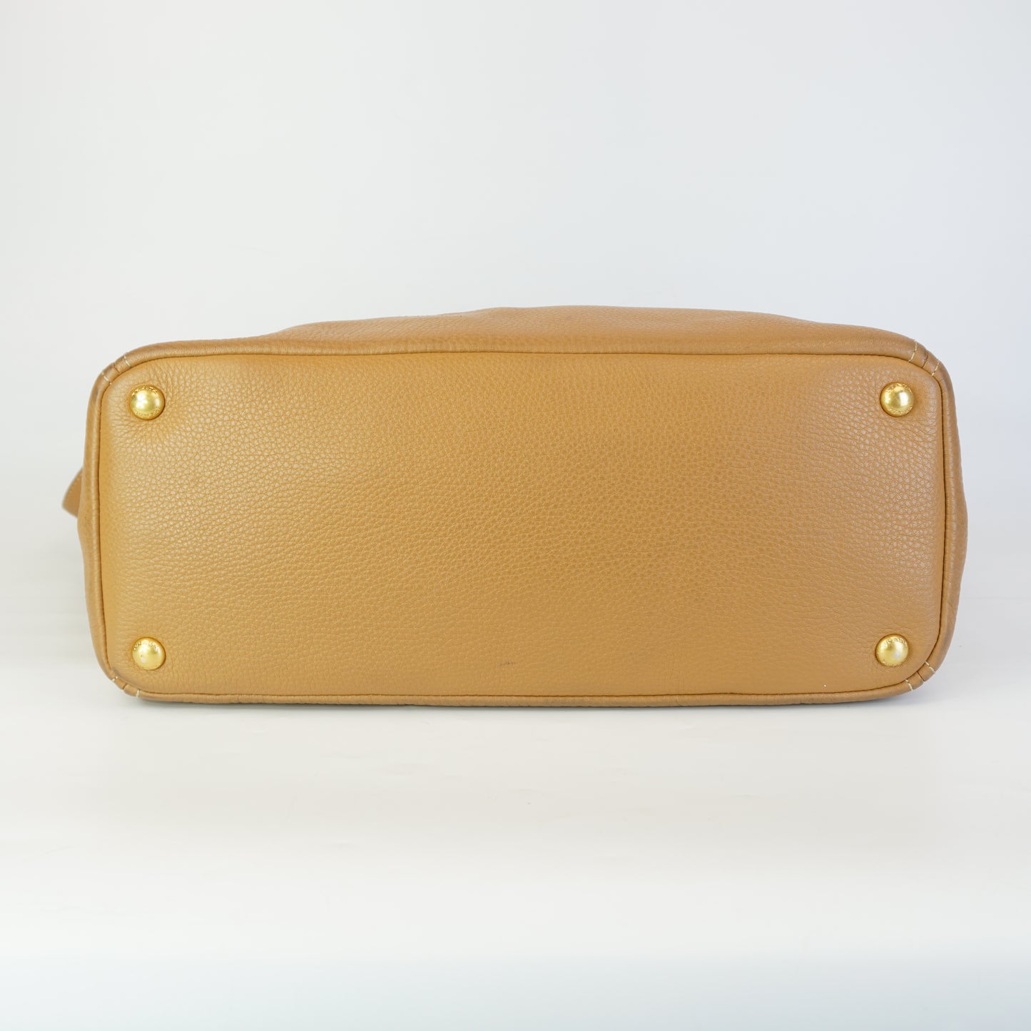Prada Vitello Daino Tote Tan Bag  GHW