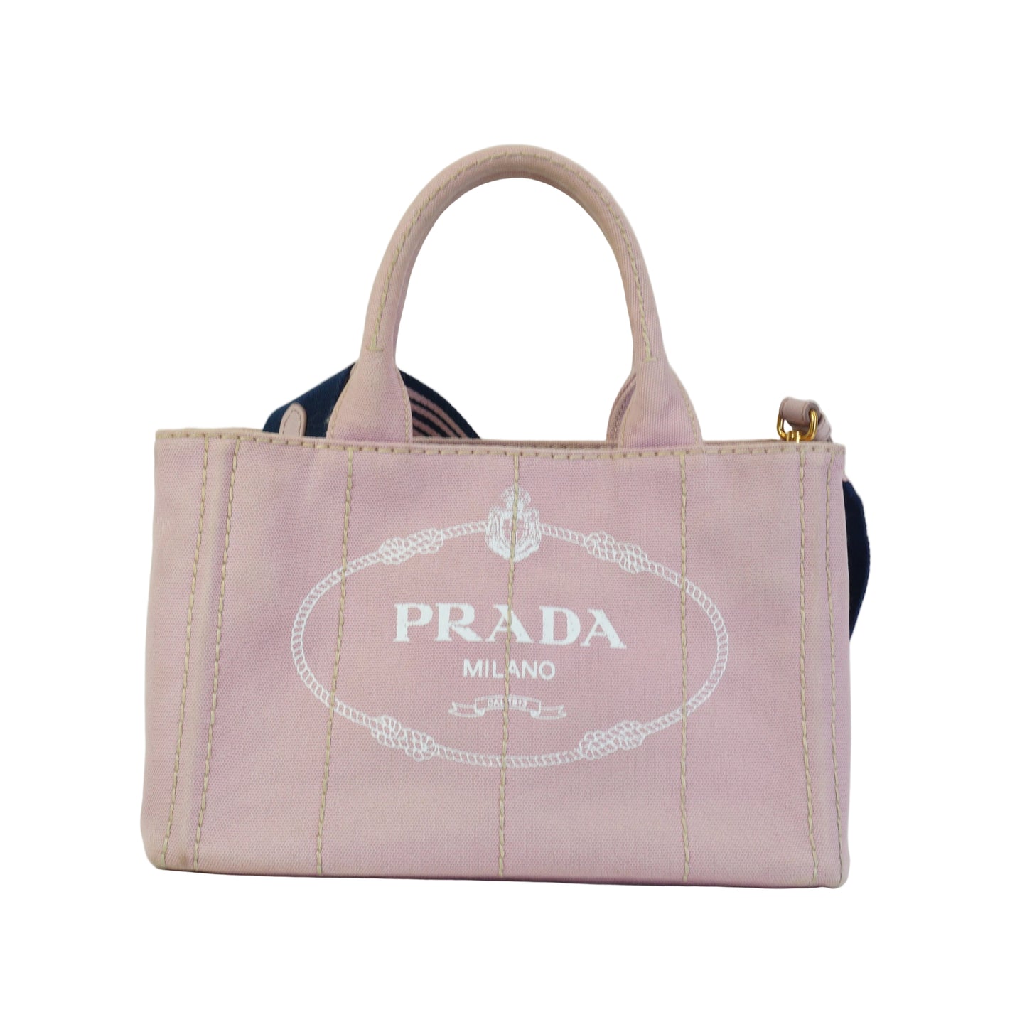 Prada	Canappa Denim Pink Medium GHW