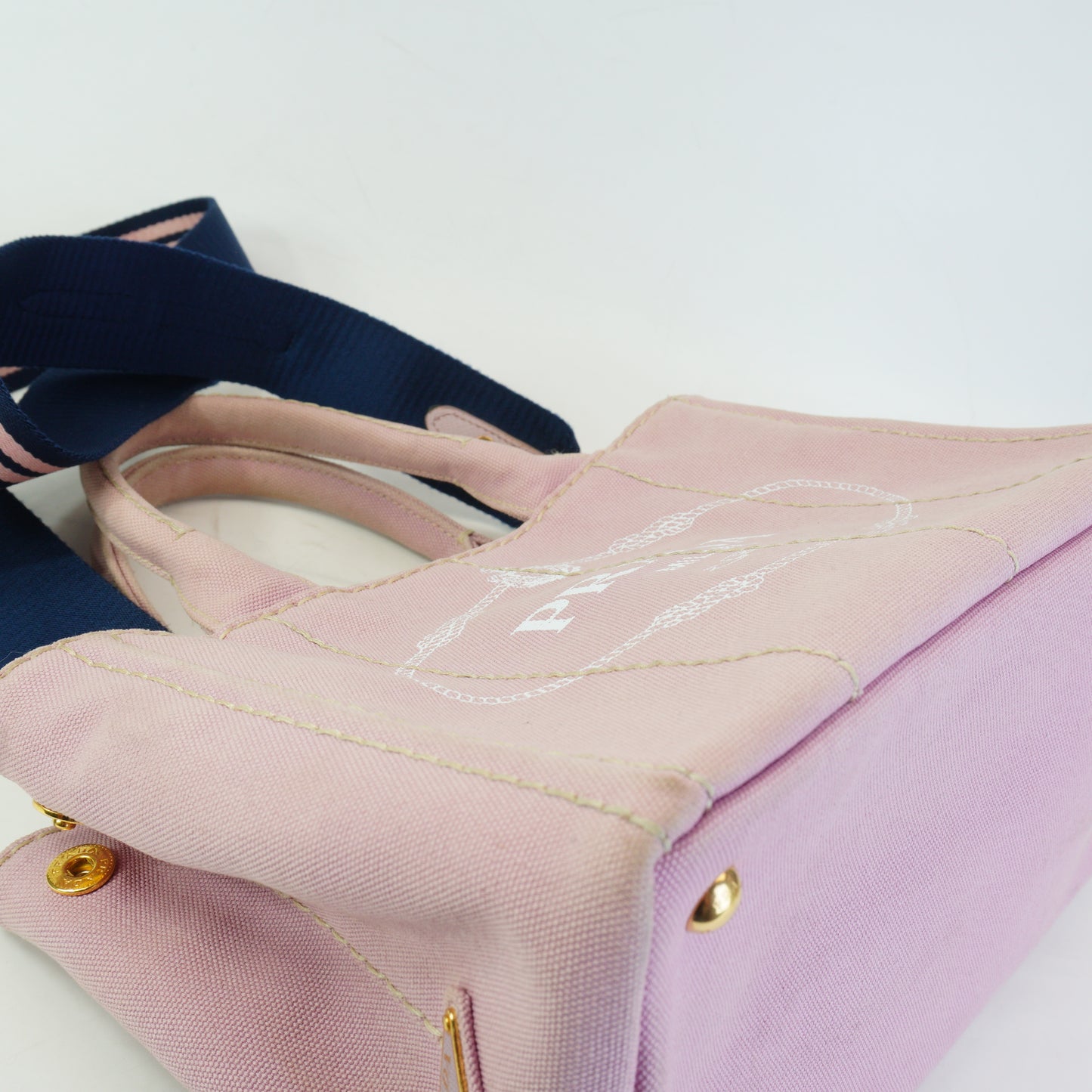 Prada	Canappa Denim Pink Medium GHW