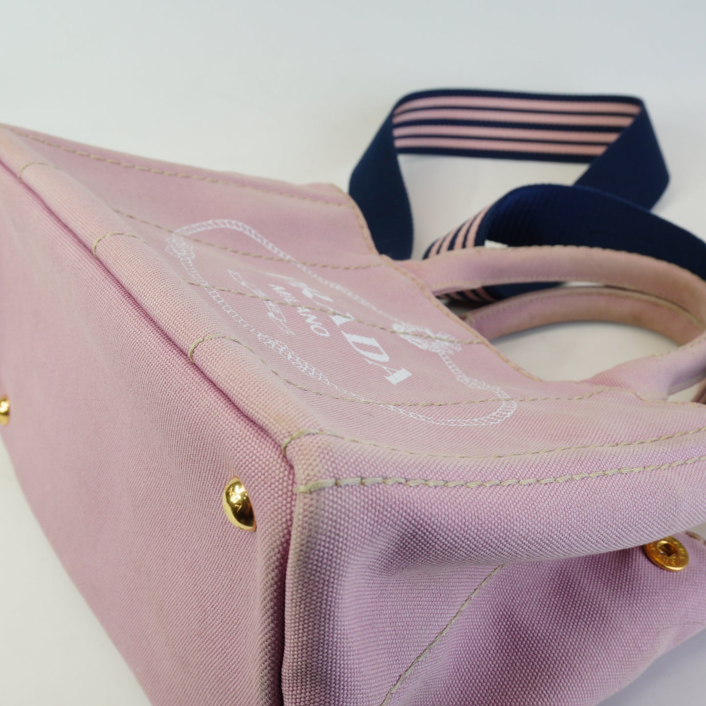 Prada	Canappa Denim Pink Medium GHW