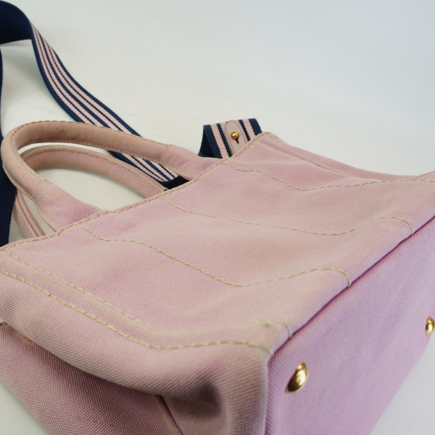Prada	Canappa Denim Pink Medium GHW
