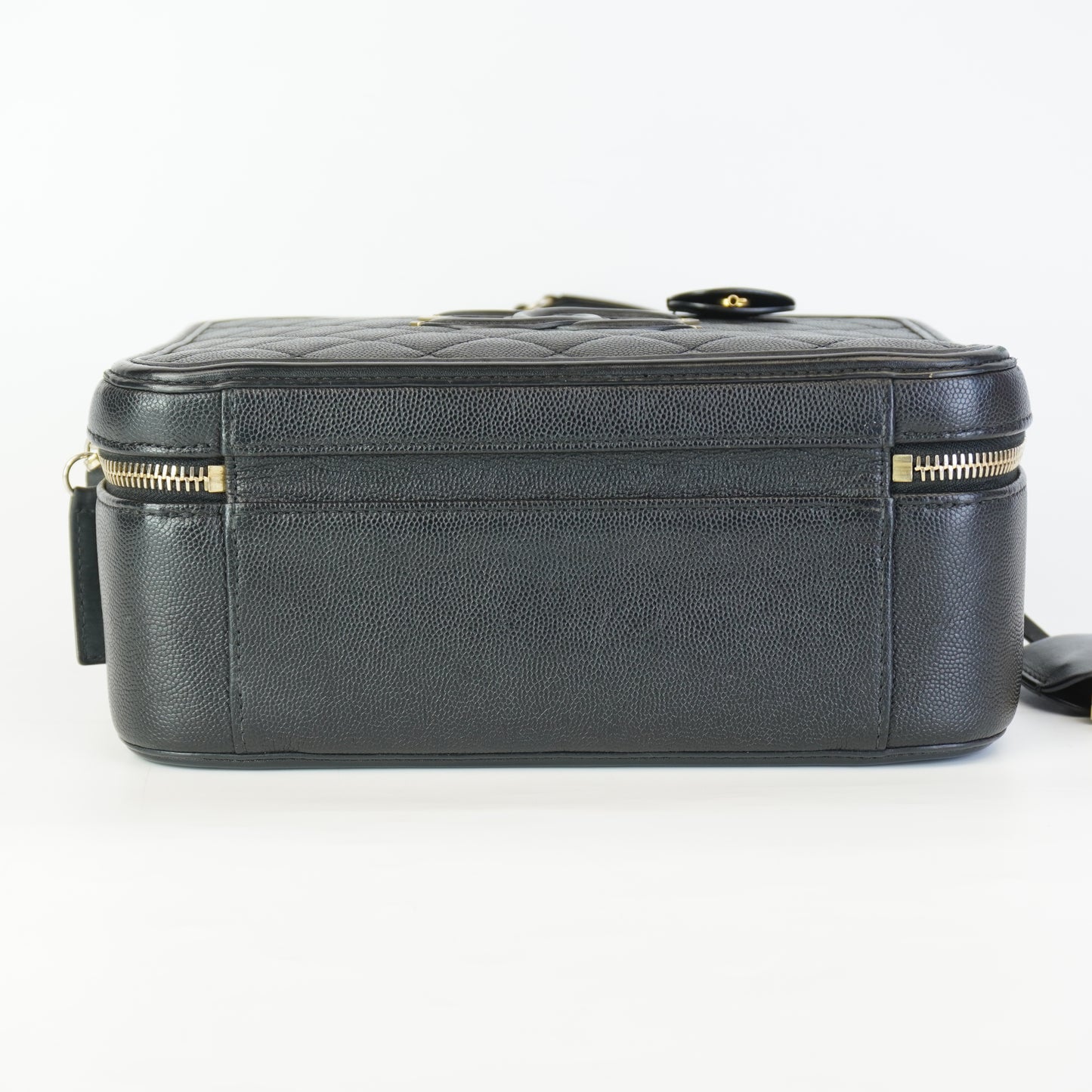 Chanel CC Filigree Vanity Case Black Large