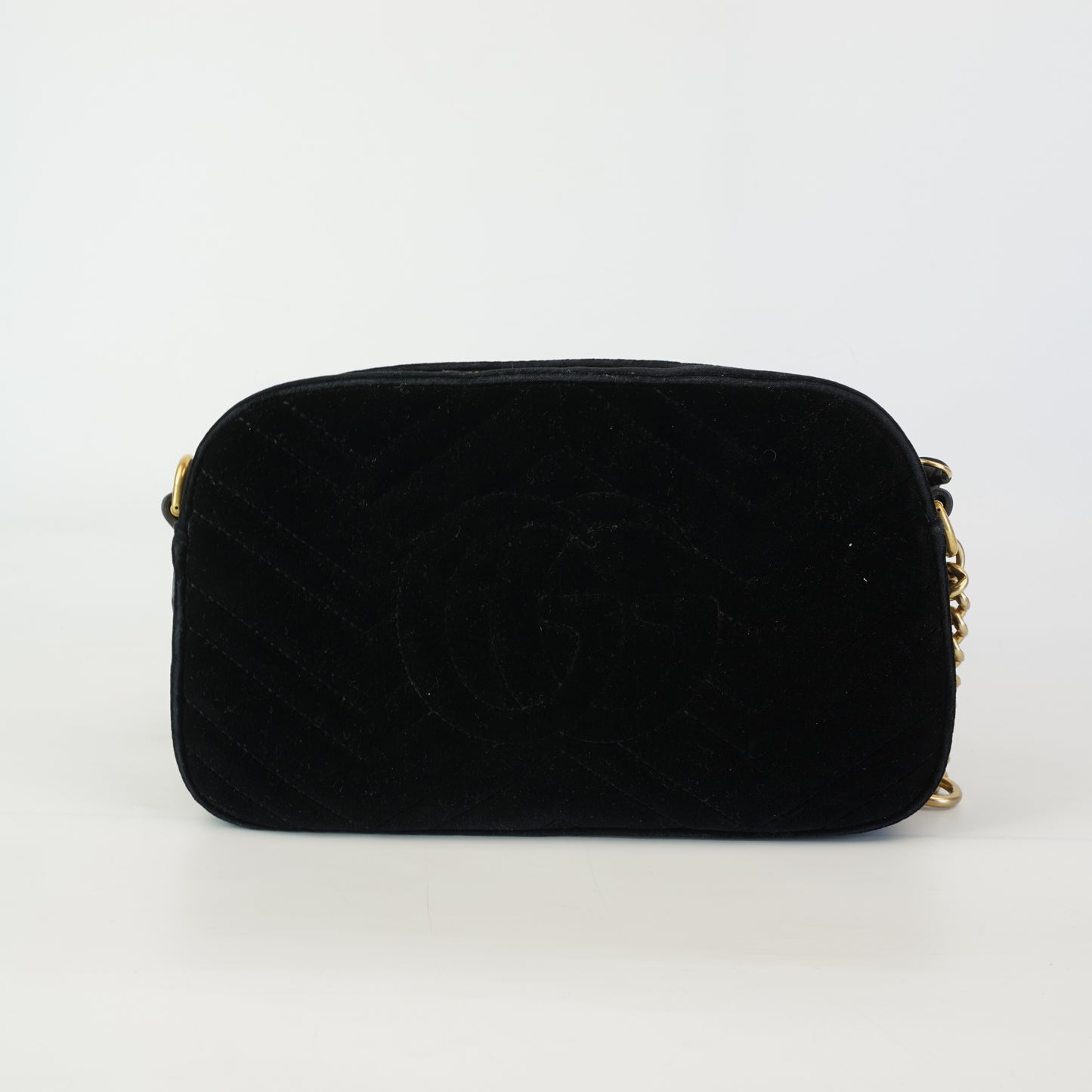 Gucci GG Marmont Velvet  Camera Bag Black