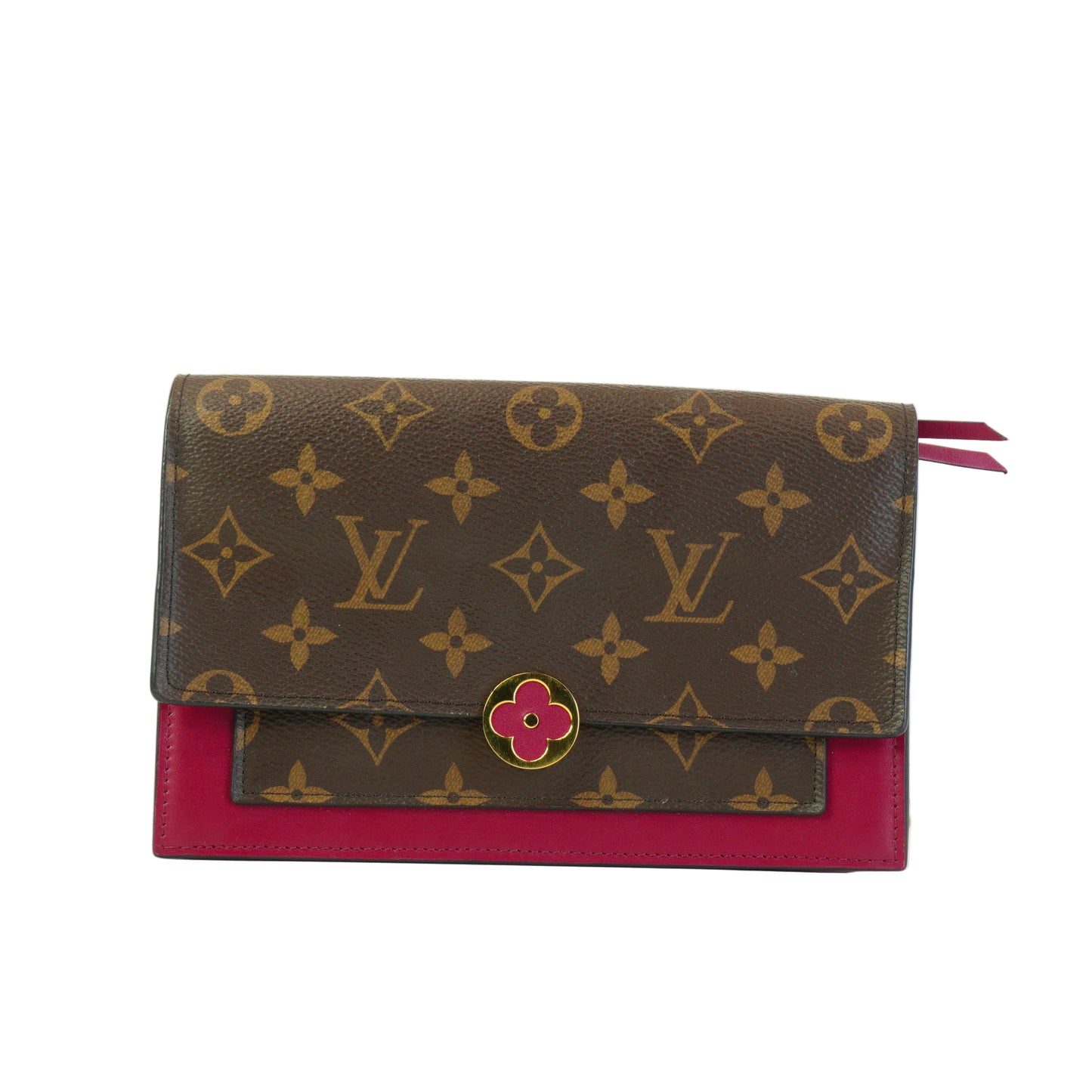 Louis Vuitton	Flore Chain Mono  Wallet GHW