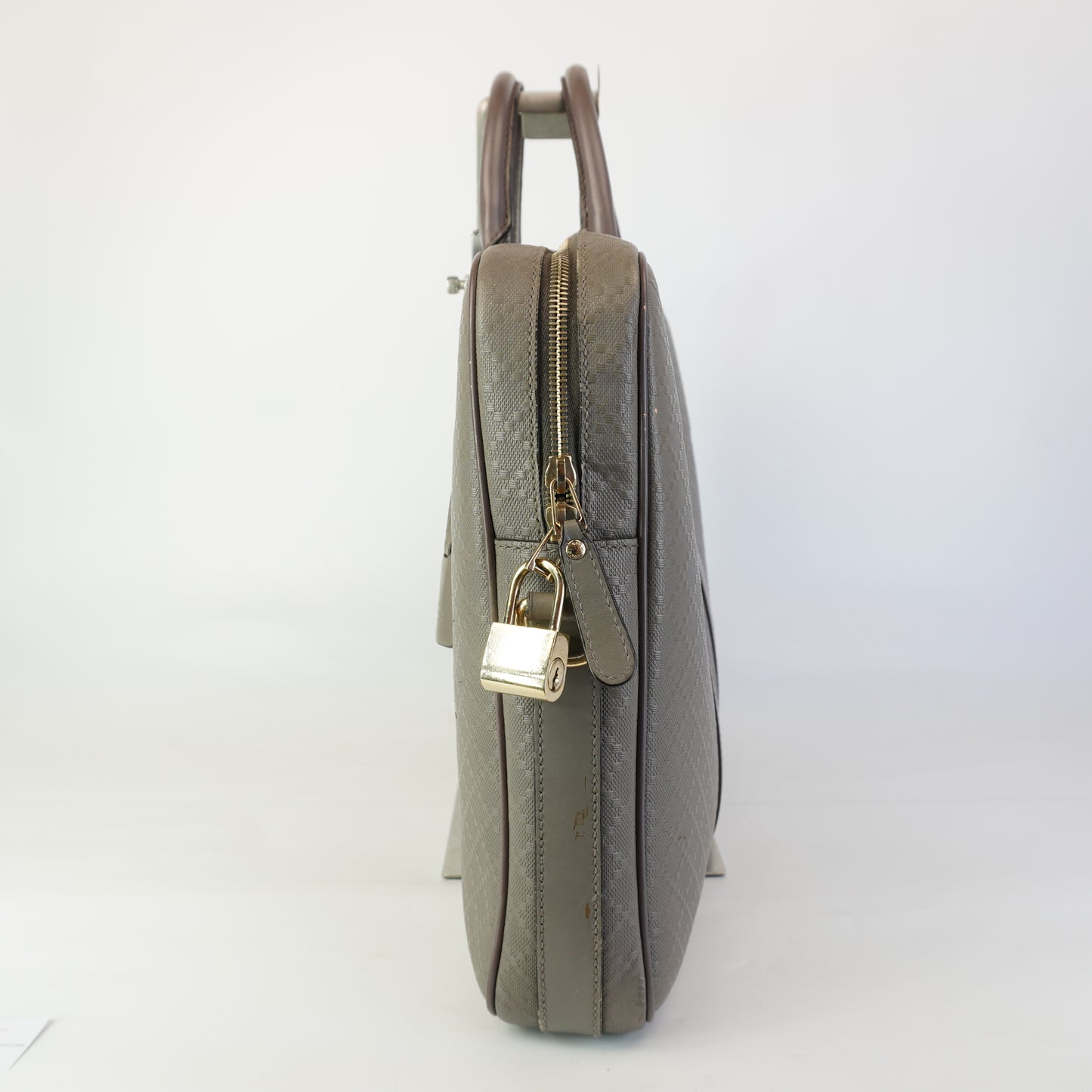 Gucci Diamante Leather Briefcase GHW Large