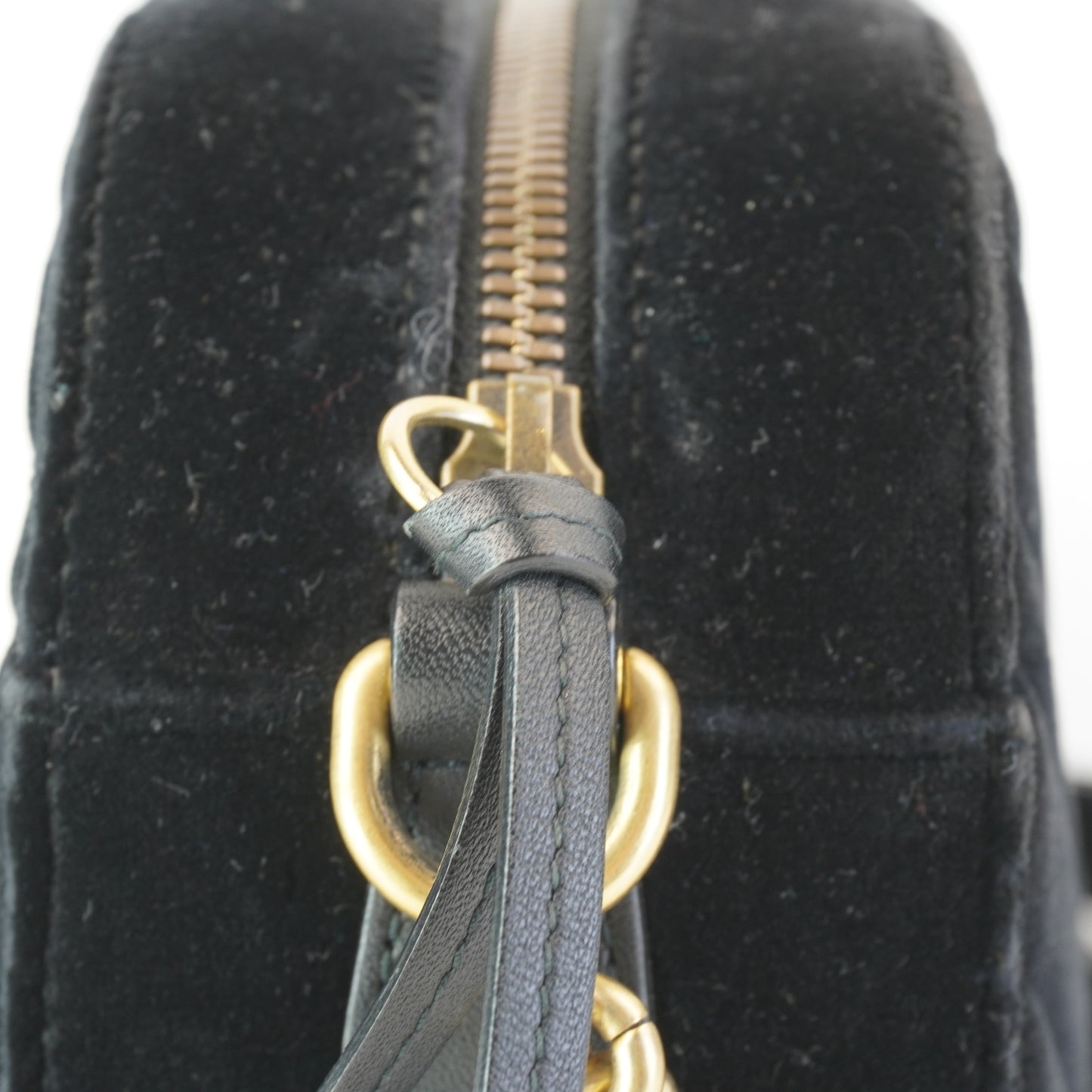 Gucci GG Marmont Velvet  Camera Bag Black