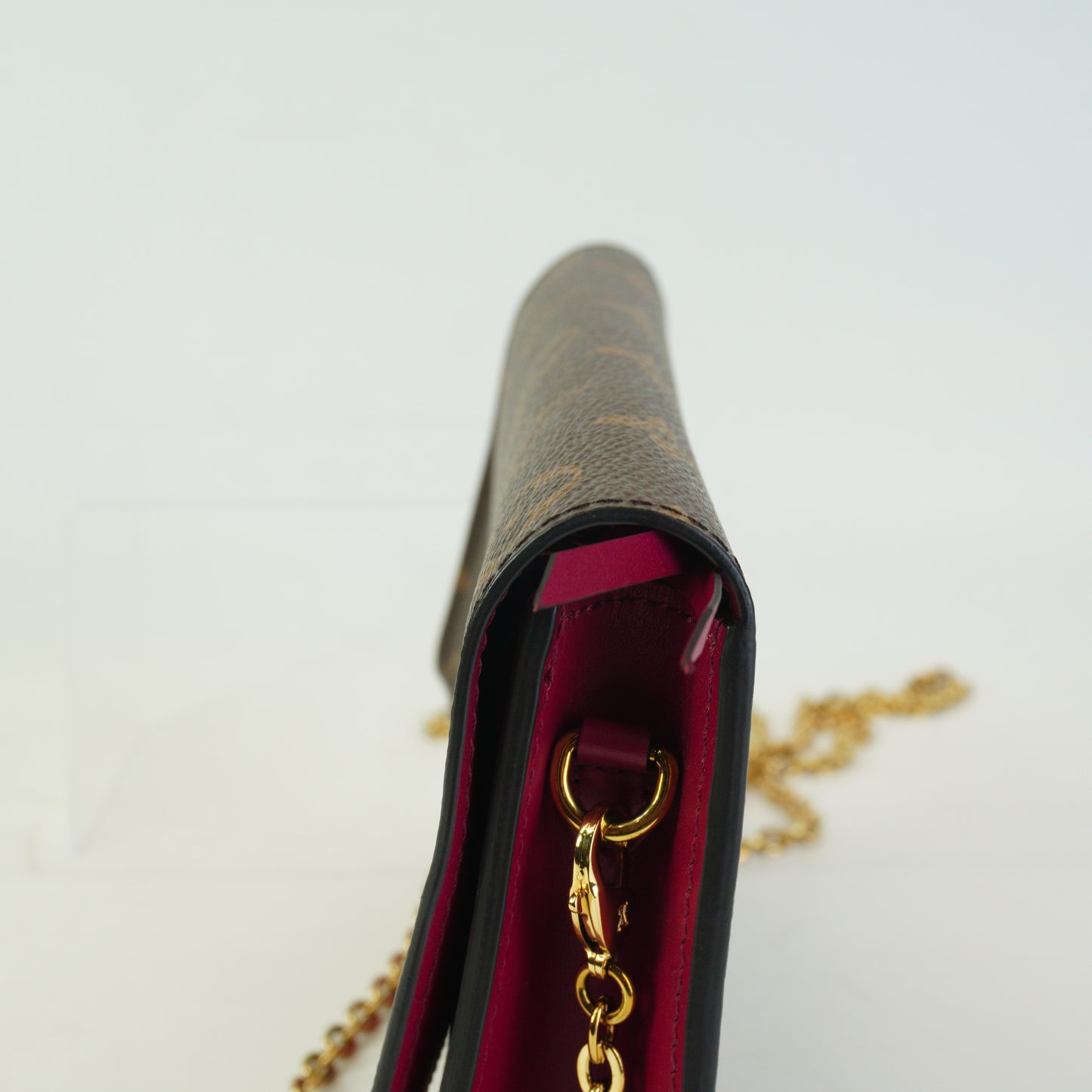 Louis Vuitton	Flore Chain Mono  Wallet GHW