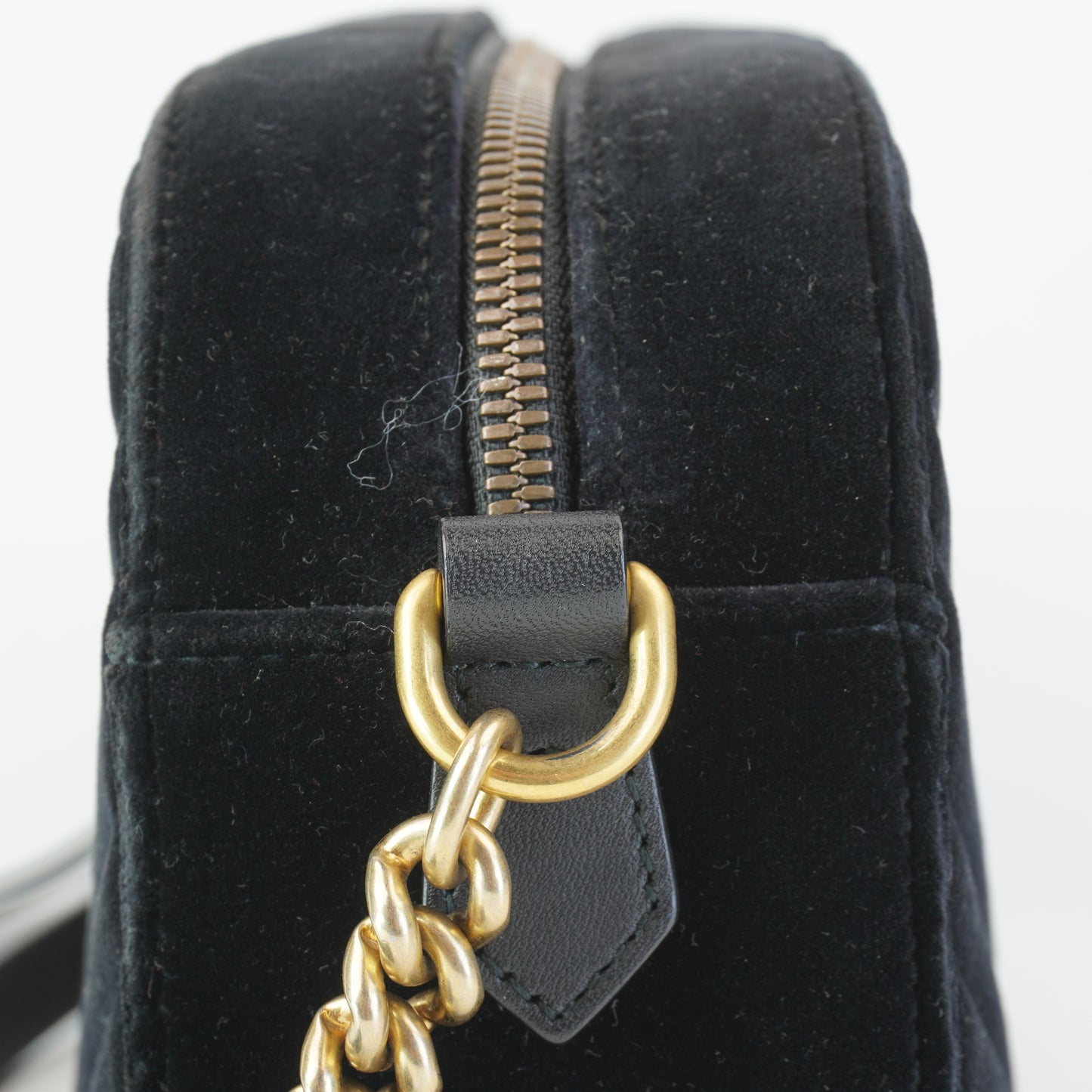 Gucci GG Marmont Velvet  Camera Bag Black