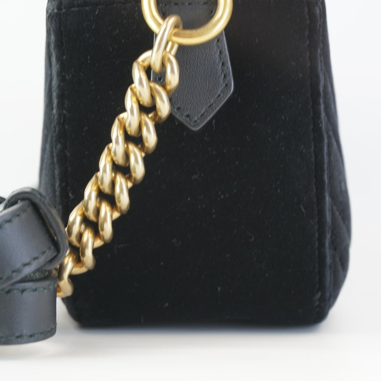 Gucci GG Marmont Velvet  Camera Bag Black