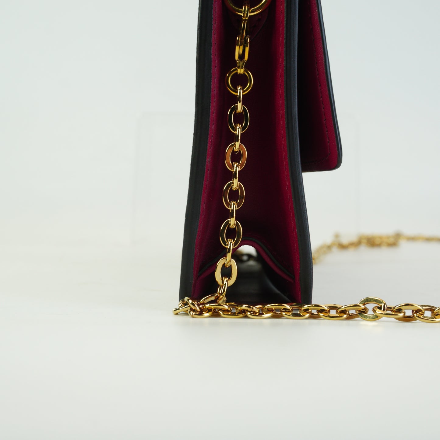 Louis Vuitton	Flore Chain Mono  Wallet GHW