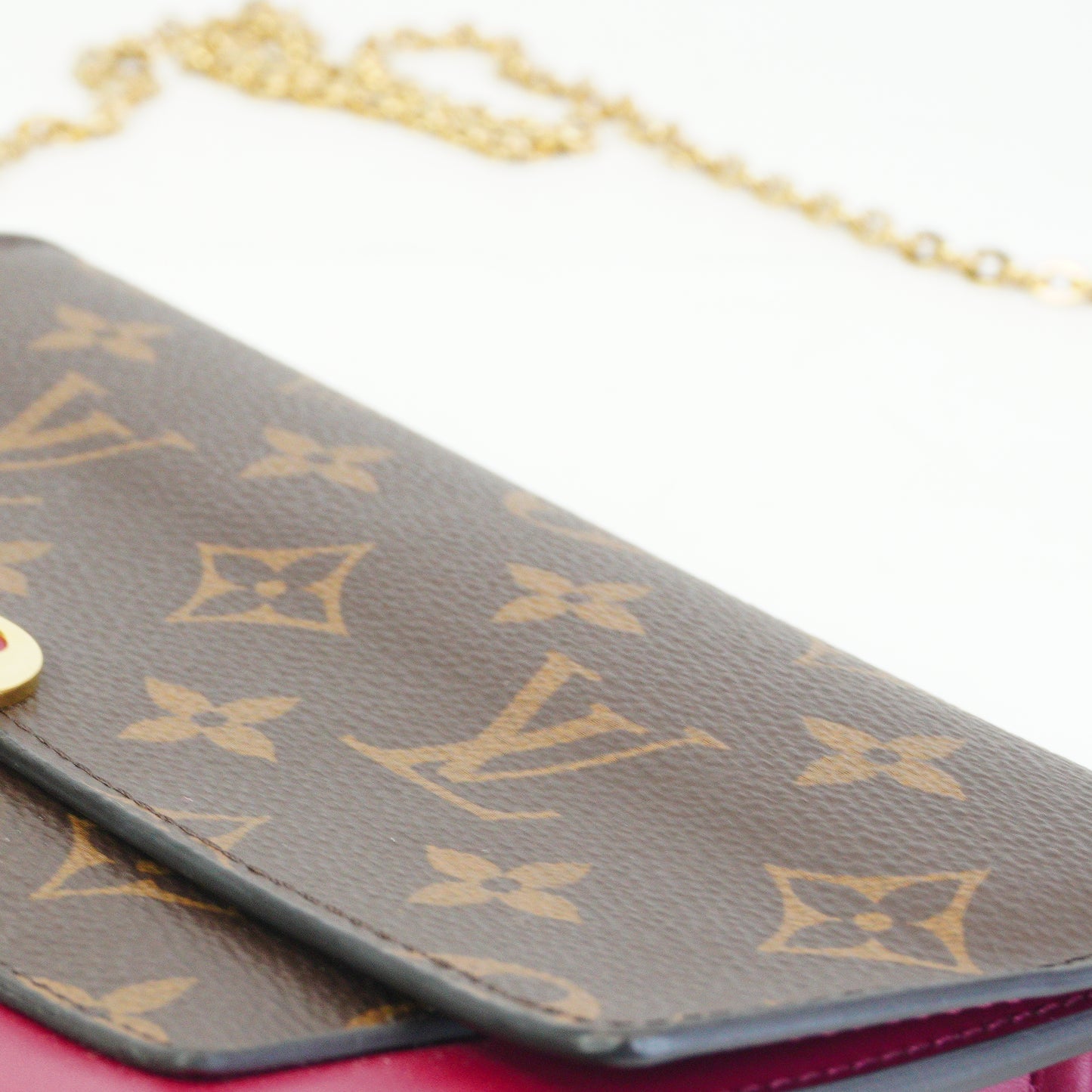 Louis Vuitton	Flore Chain Mono  Wallet GHW