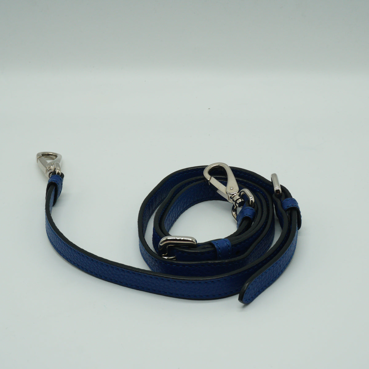 Prada	Vitello Crossbody Daino Bag Blue Medium SHW