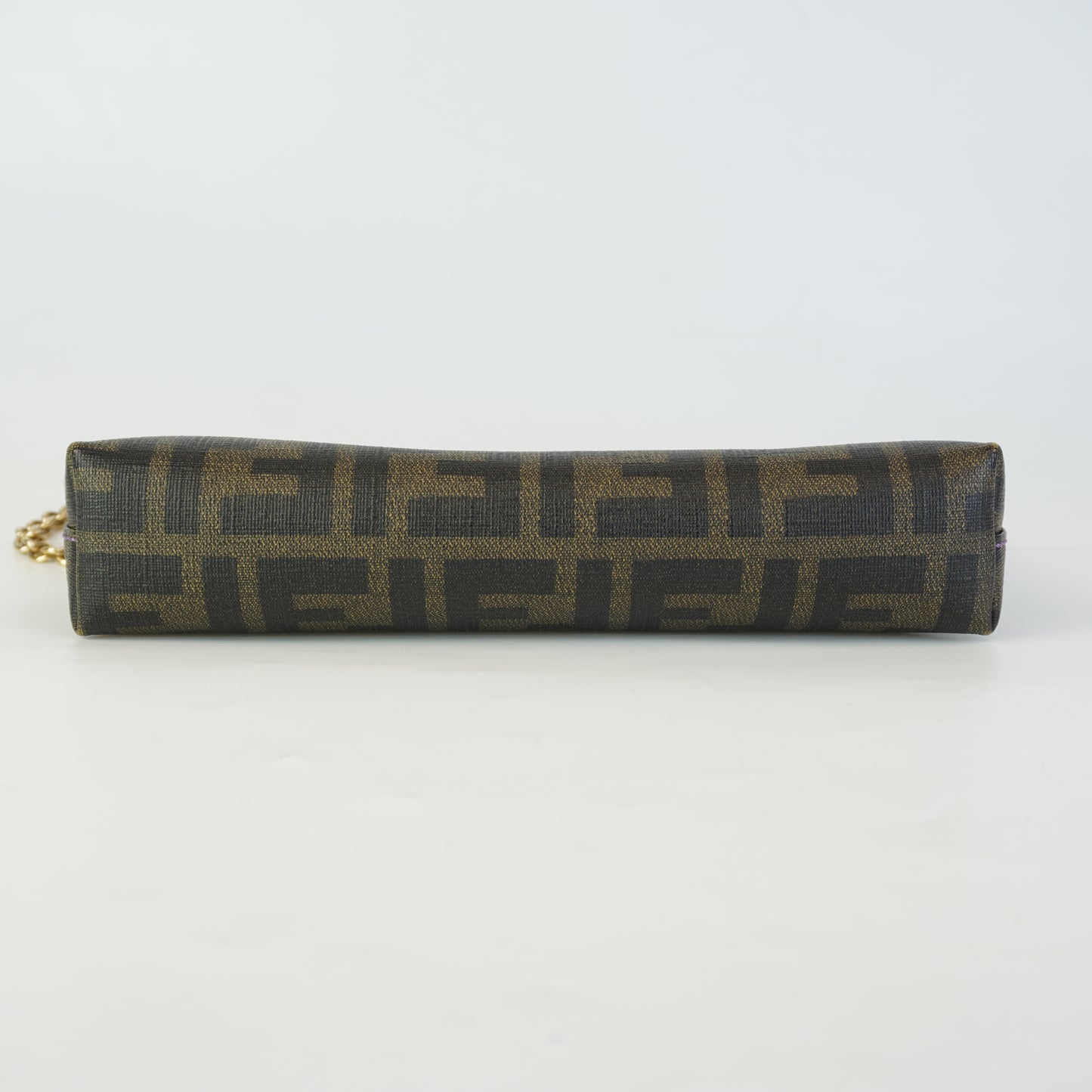 Fendi Zucca Spalmati Chain Pochette Small GHW
