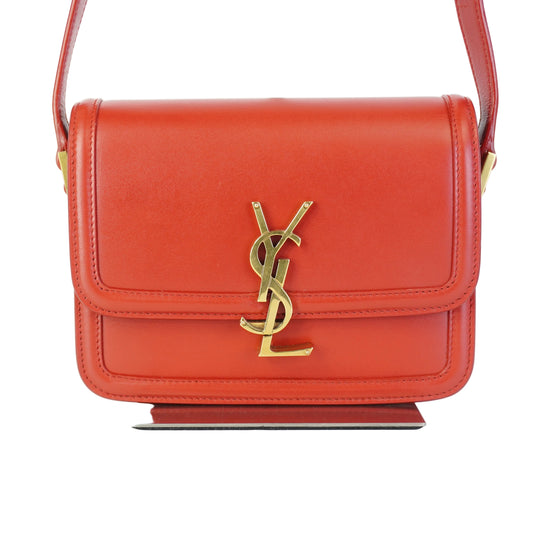 YSL	Solferino Satchel Small Red GHW
