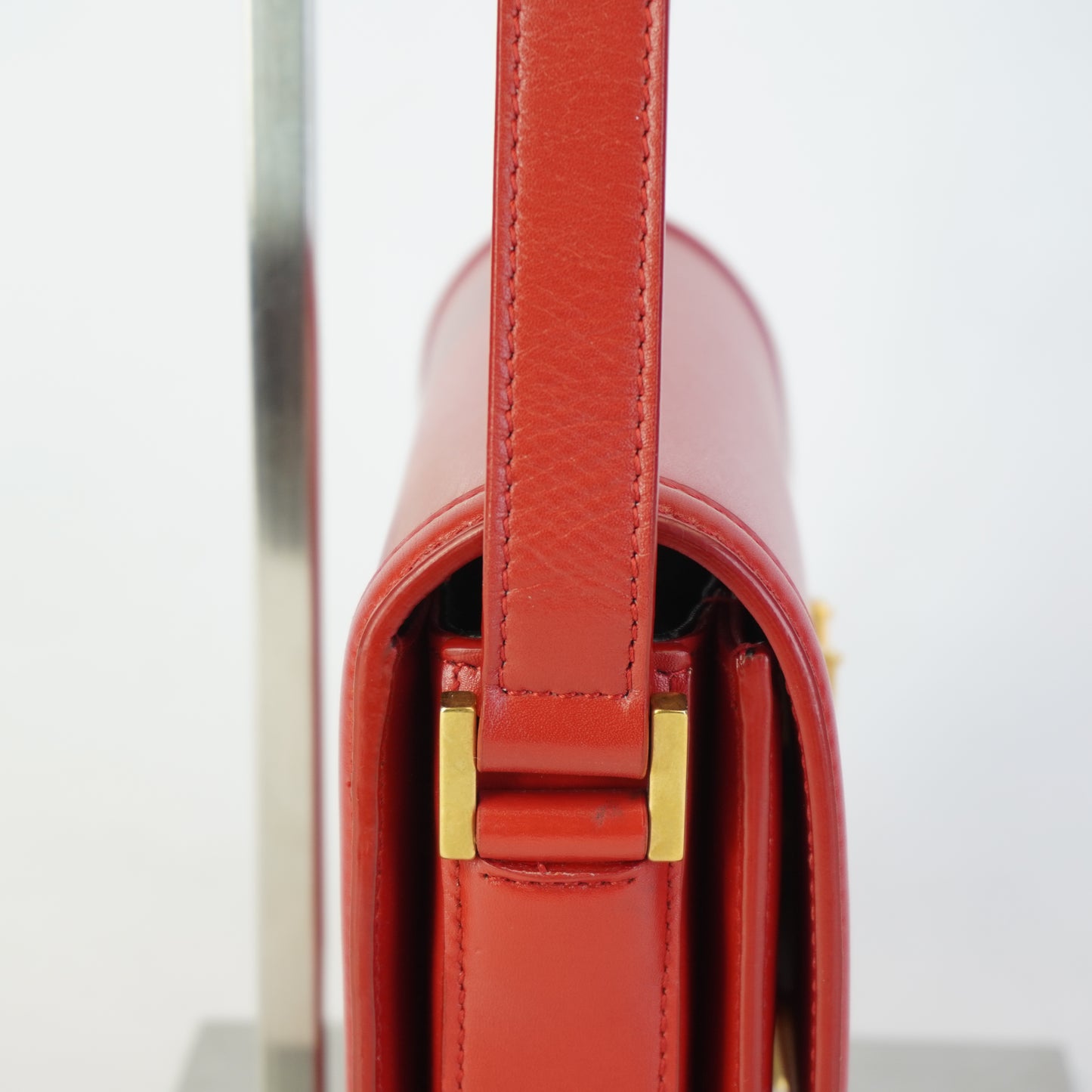 YSL	Solferino Satchel Small Red GHW
