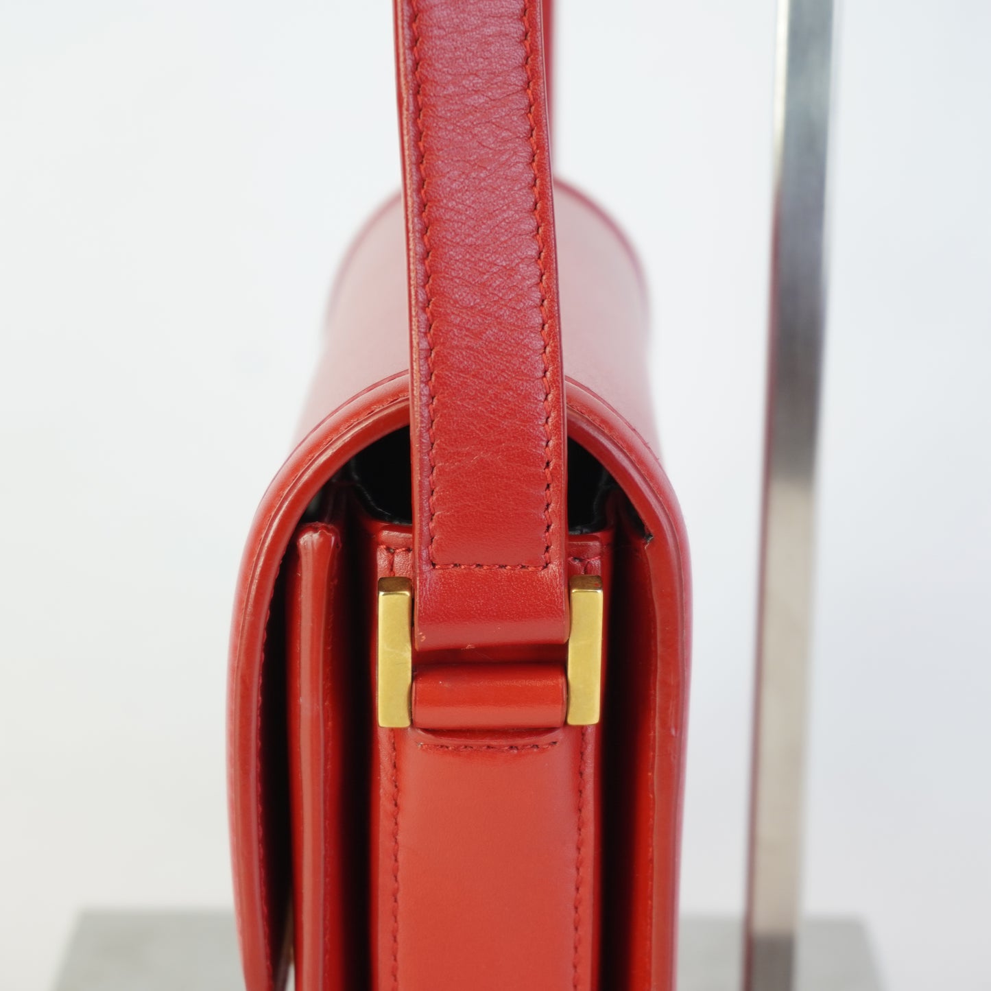 YSL	Solferino Satchel Small Red GHW
