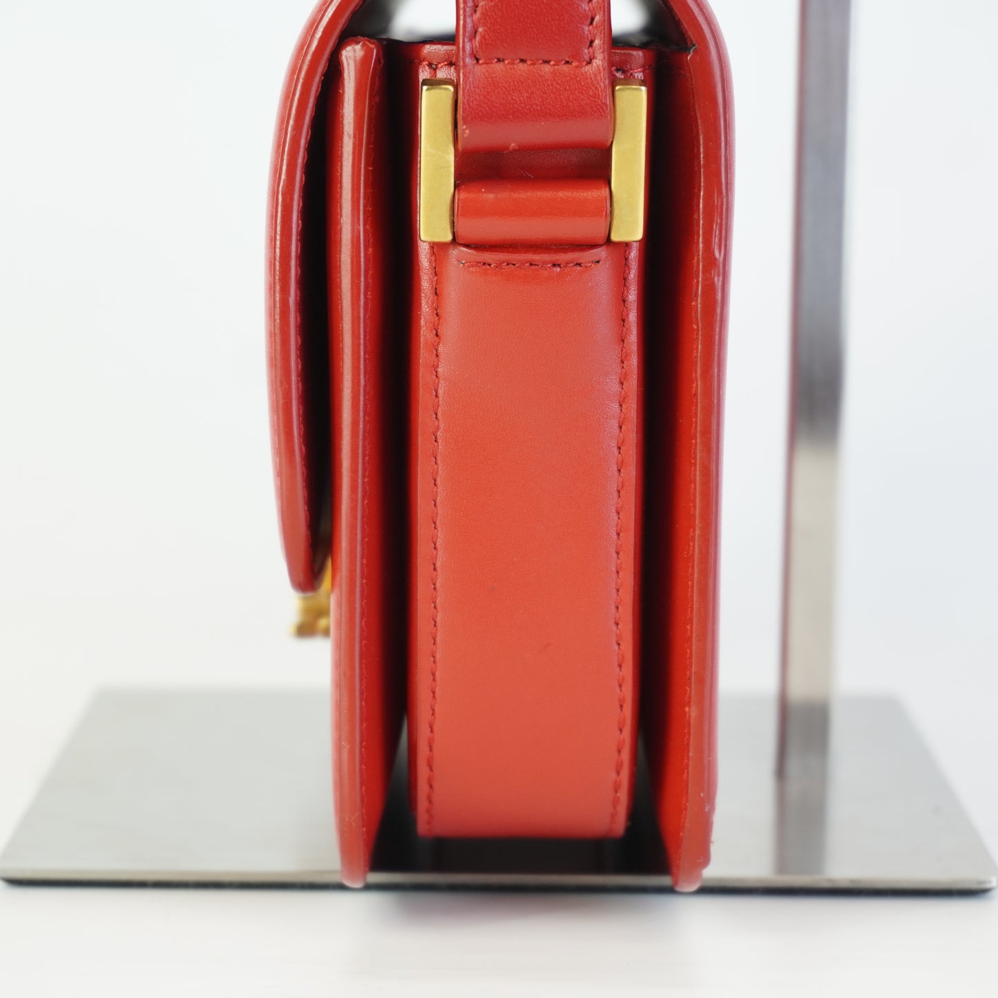 YSL	Solferino Satchel Small Red GHW