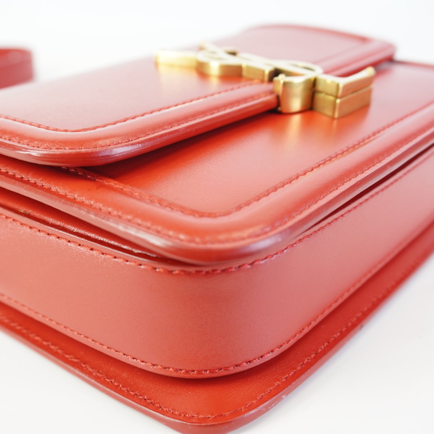 YSL	Solferino Satchel Small Red GHW