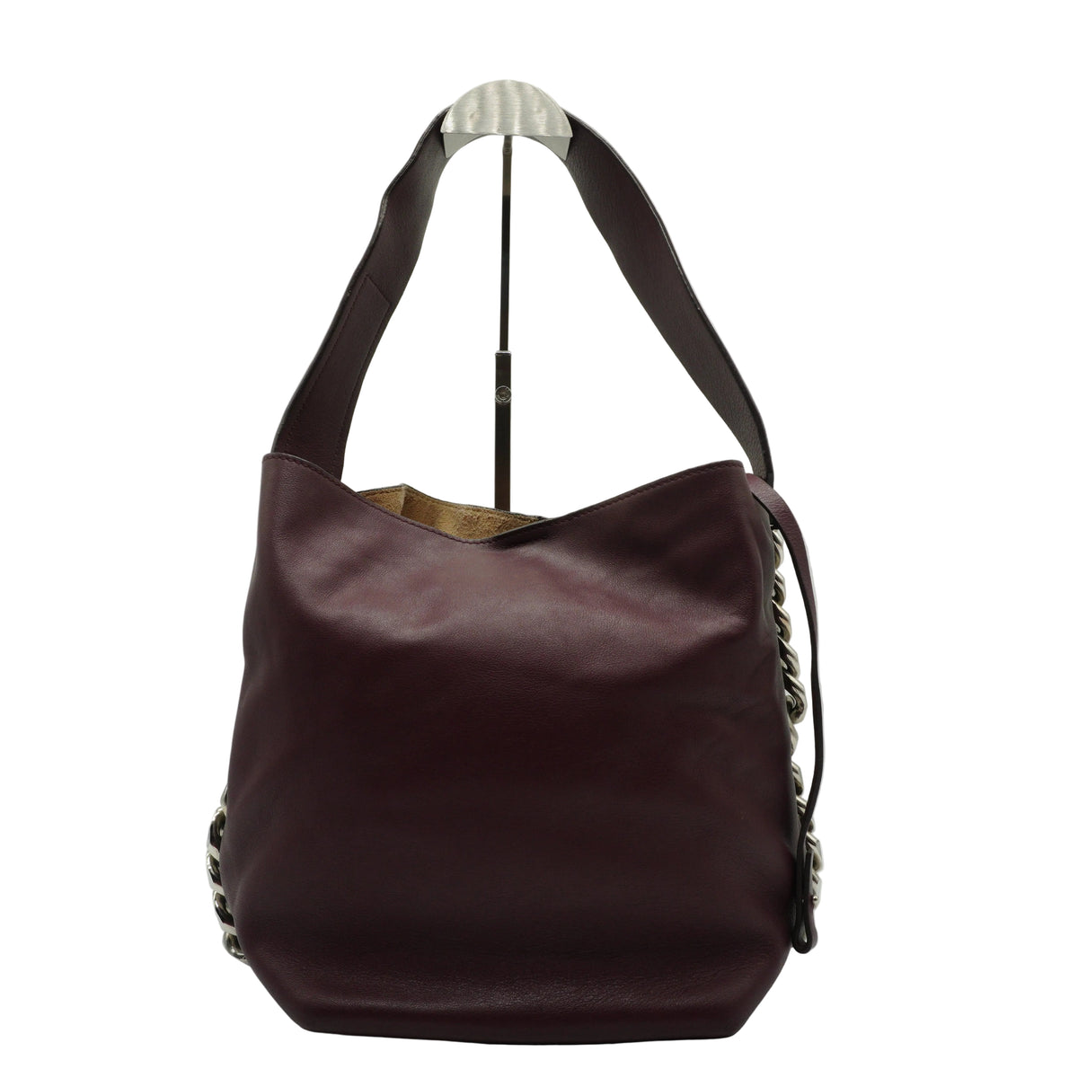 Givenchy Infinity Chain Large Calfskin Bucket Burgundy Bag