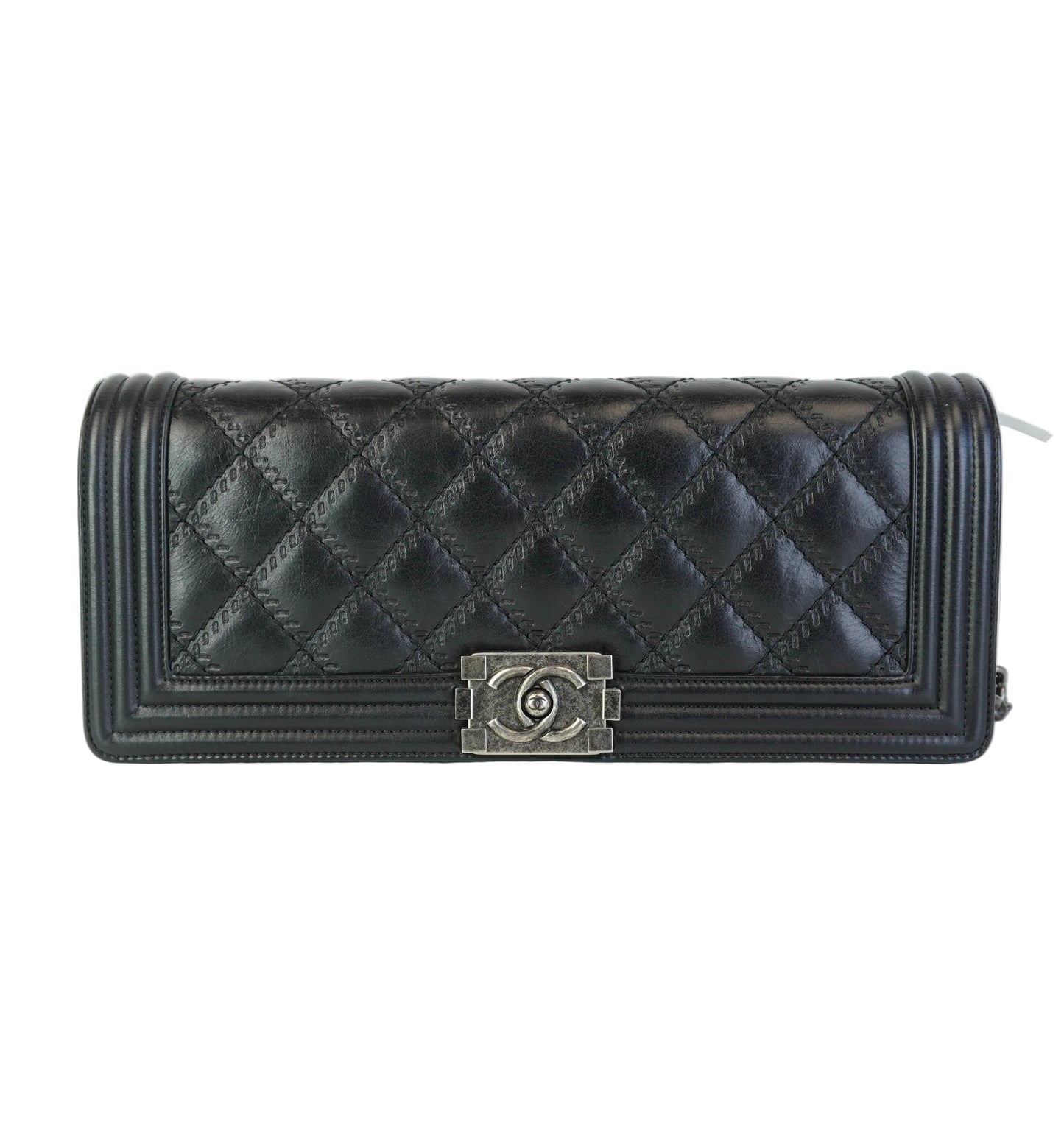 Chanel Le Boy Long Clutch Bag Black SHW