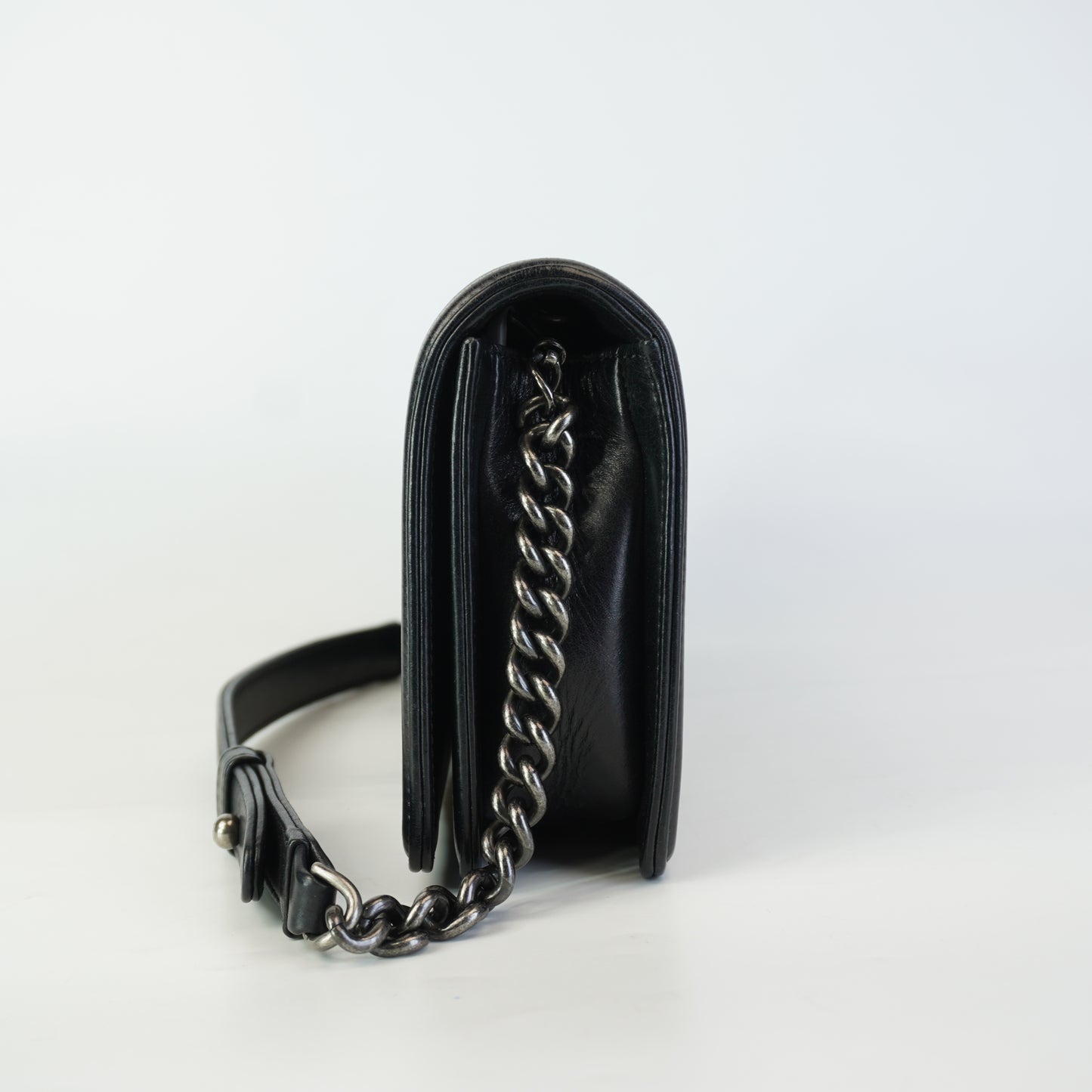 Chanel Le Boy Long Clutch Bag Black SHW