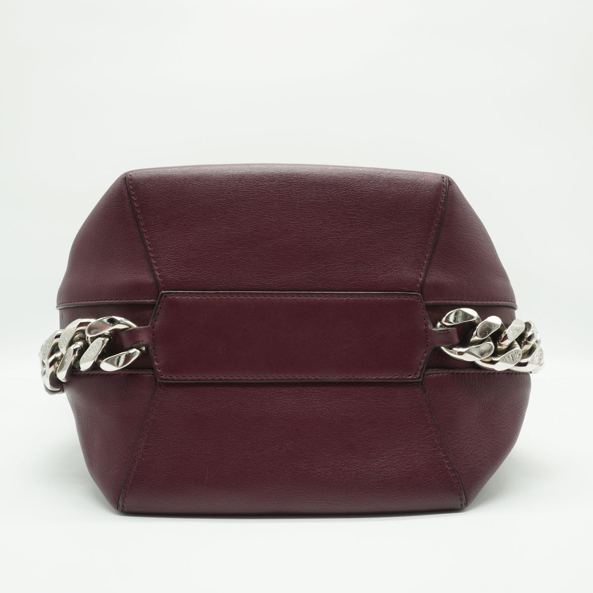 Givenchy Infinity Chain Large Calfskin Bucket Burgundy Bag
