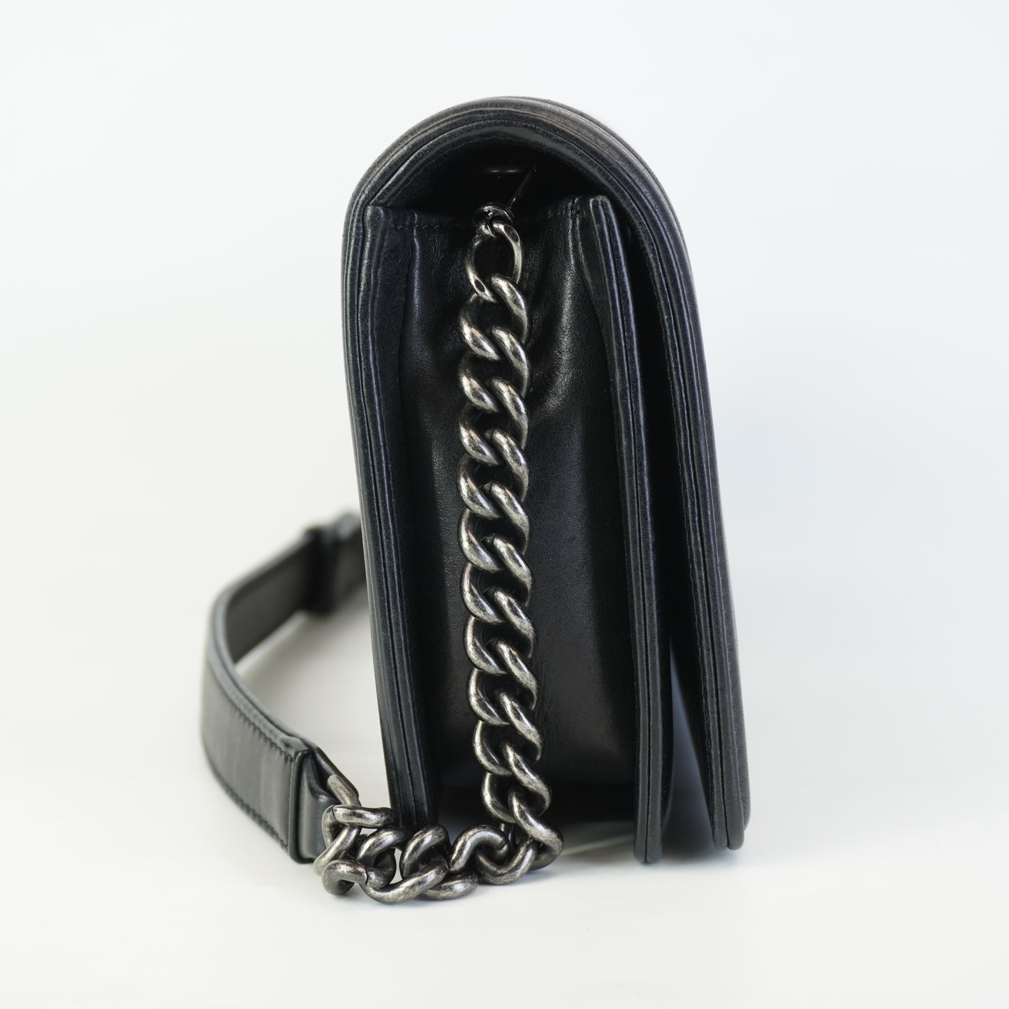 Chanel Le Boy Long Clutch Bag Black SHW