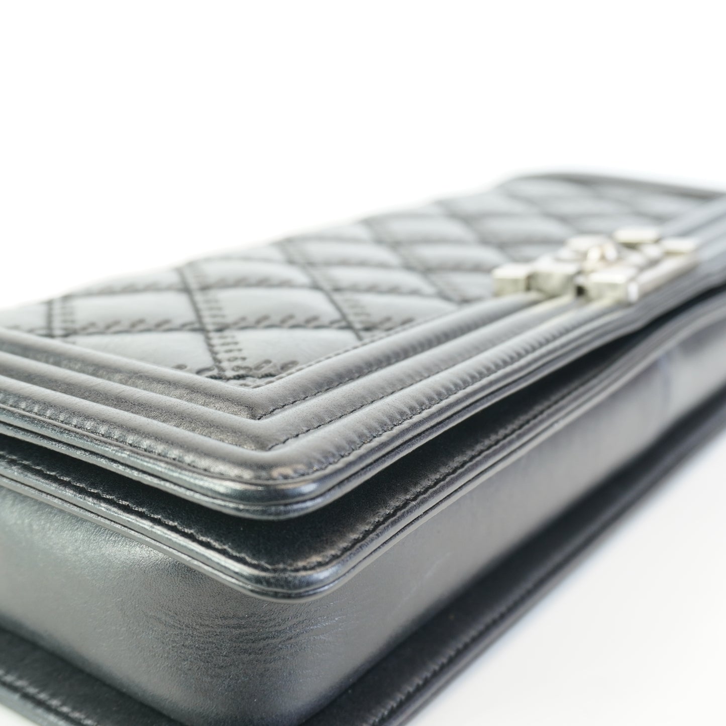 Chanel Le Boy Long Clutch Bag Black SHW