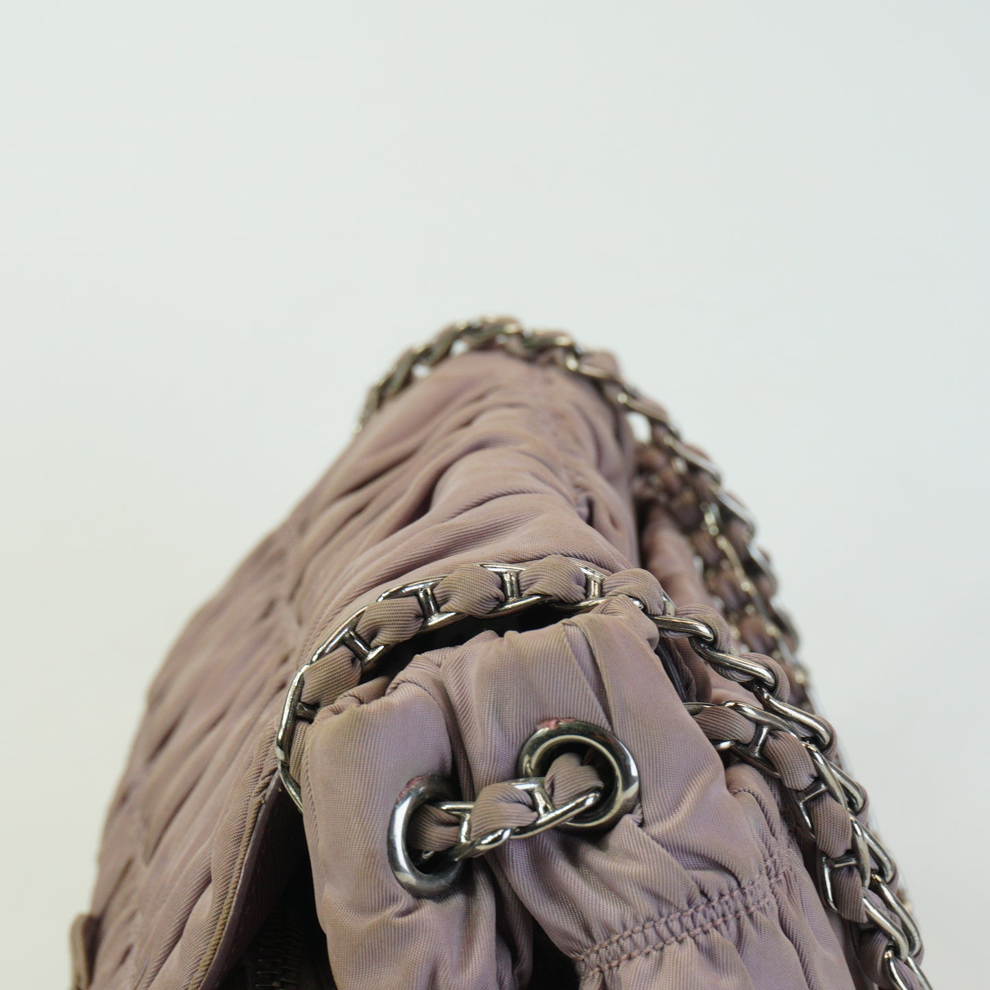 Prada	Tessuto Gaufre Gathered Nylon Shoulder Bag Small SHW