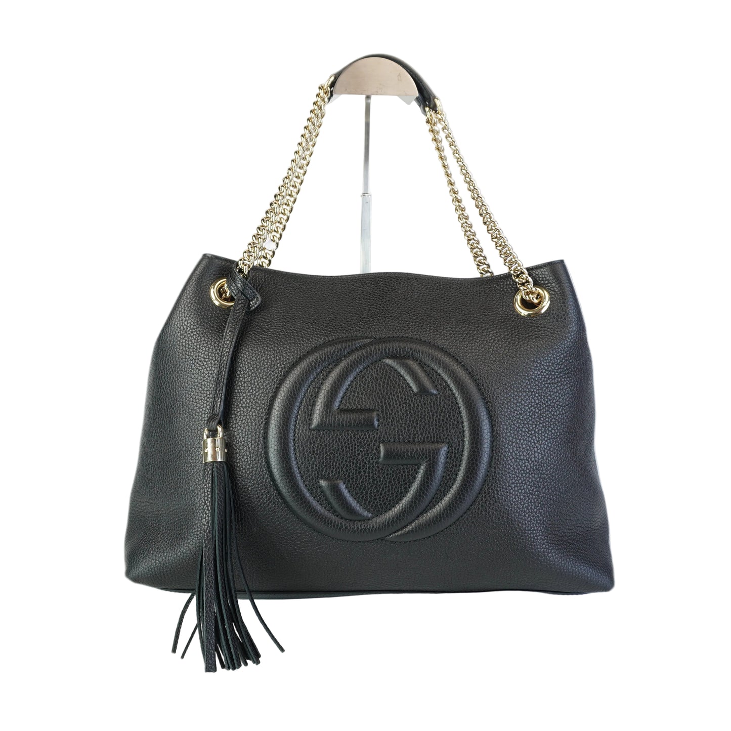 Gucci Soho Chain Tote Black Large GHW