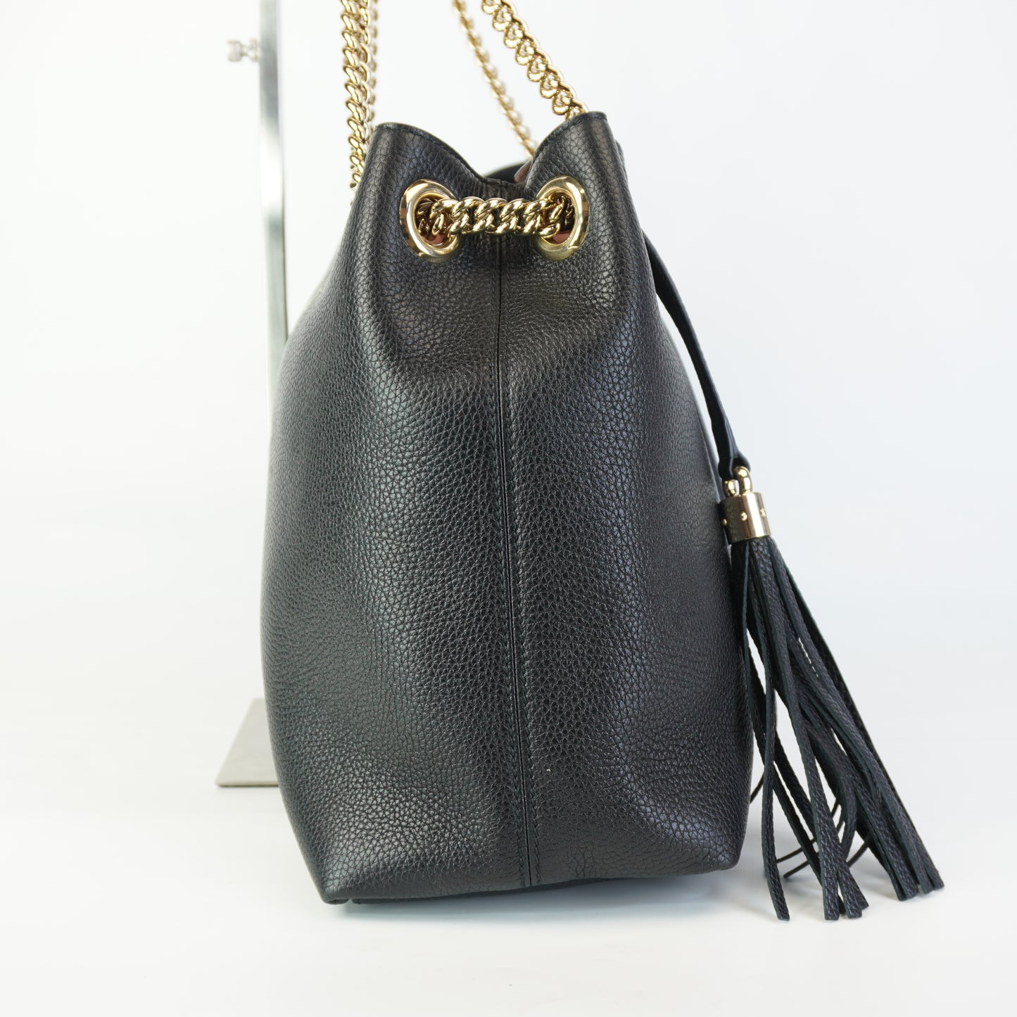 Gucci Soho Chain Tote Black Large GHW