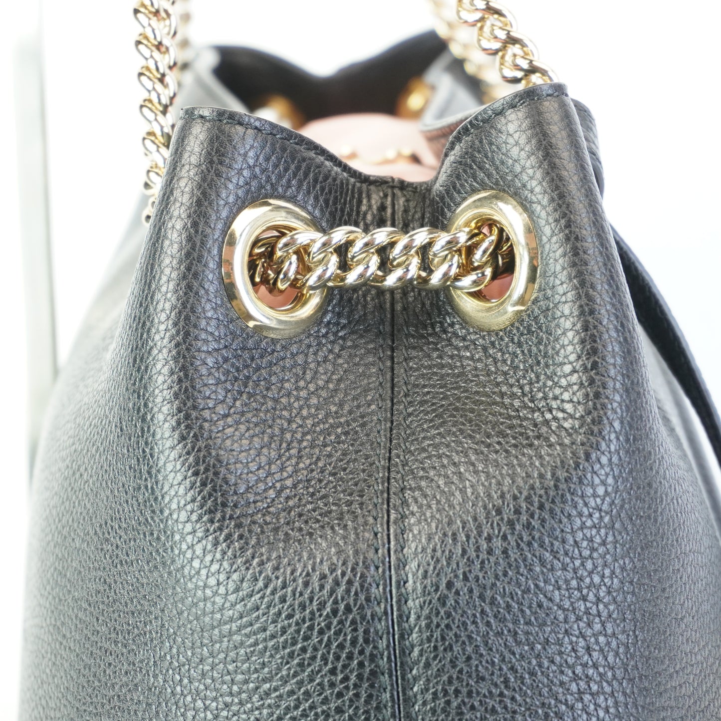 Gucci Soho Chain Tote Black Large GHW