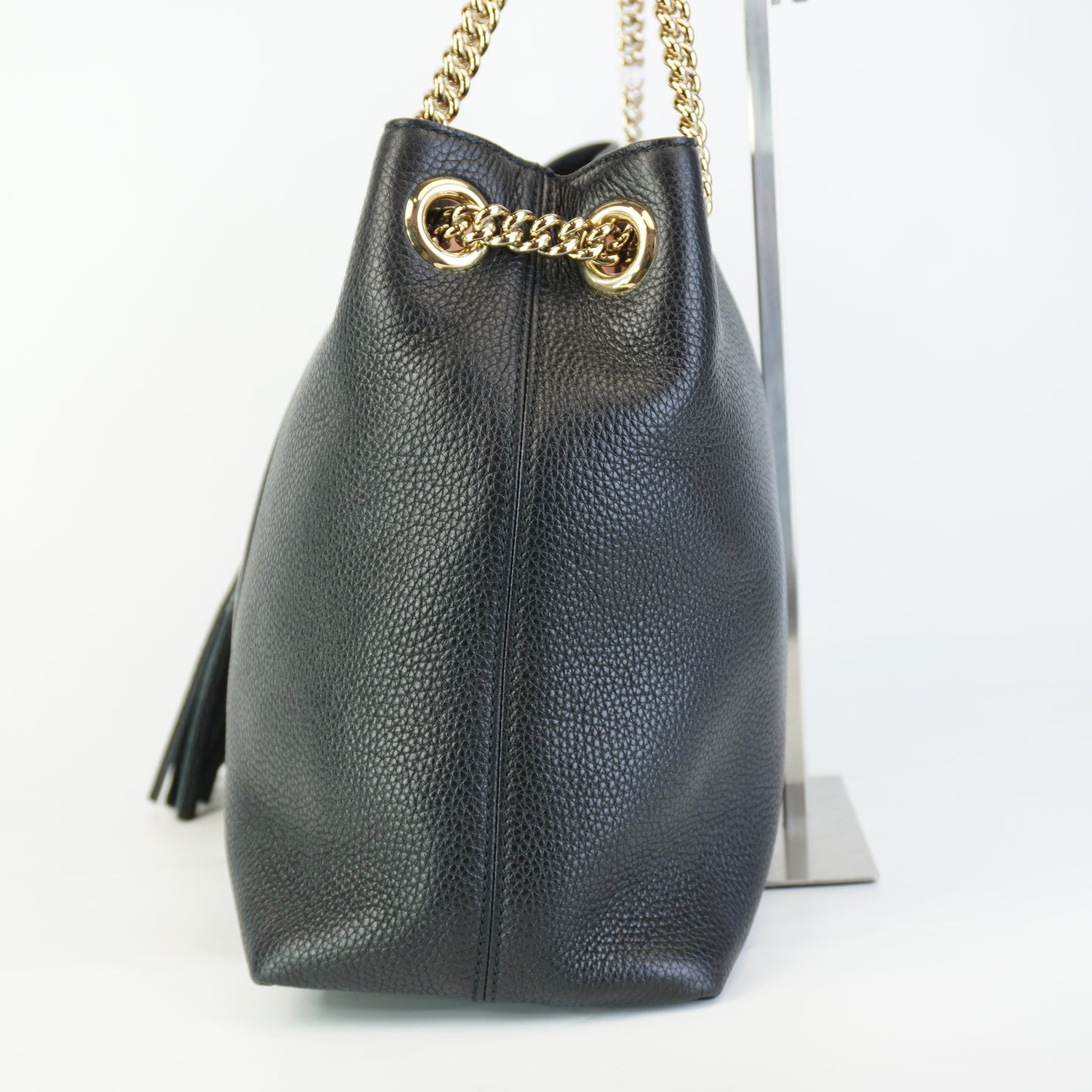 Gucci Soho Chain Tote Black Large GHW