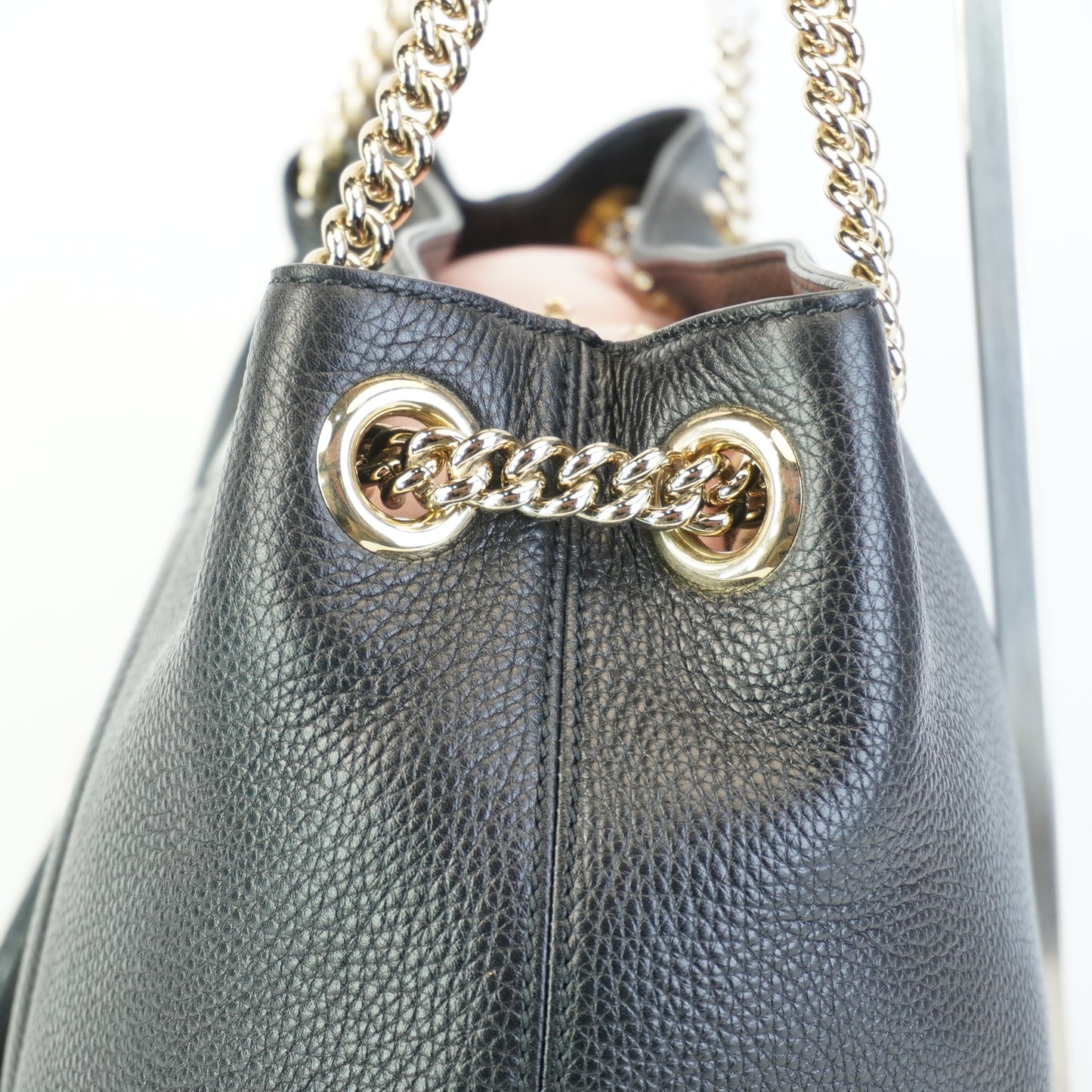 Gucci Soho Chain Tote Black Large GHW