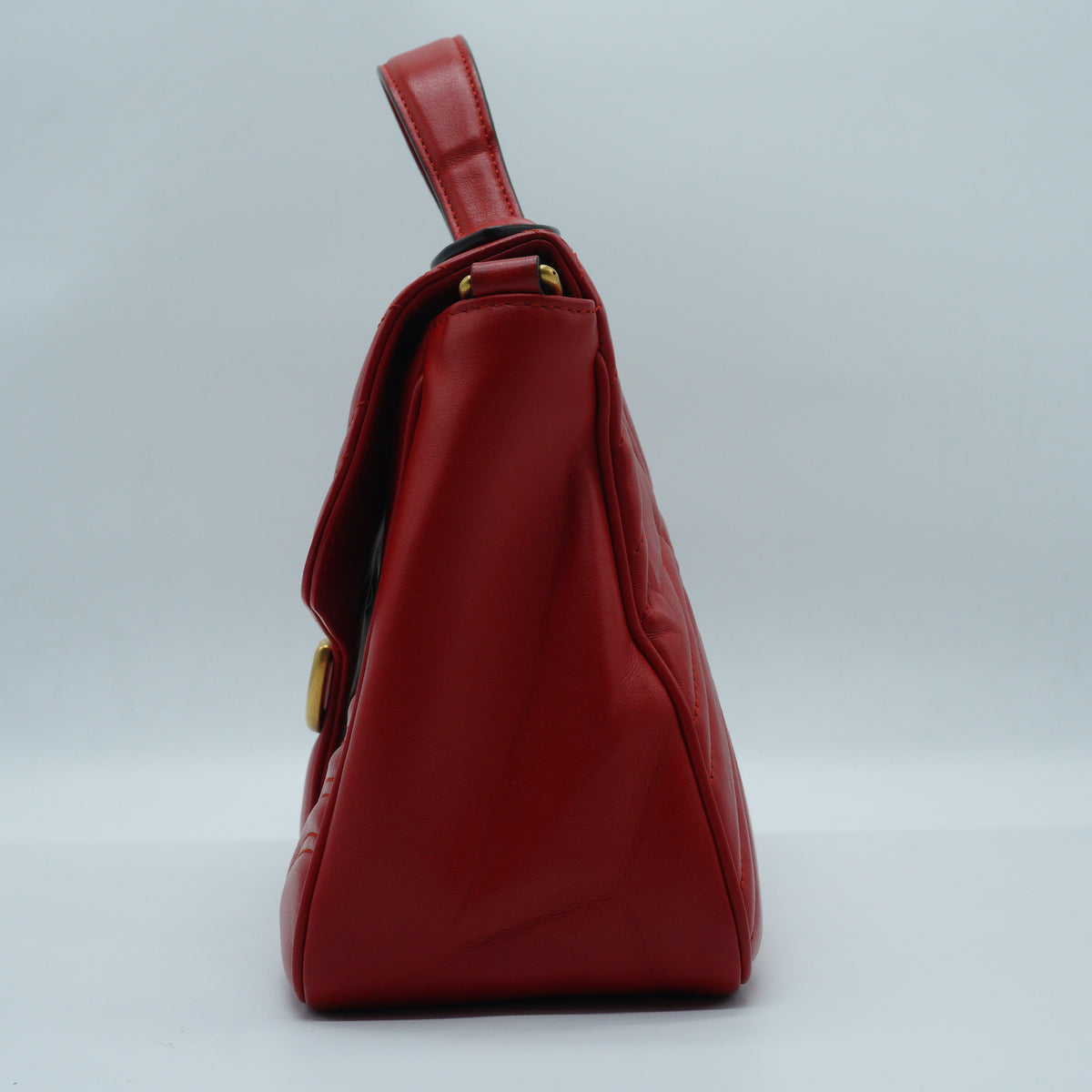 Gucci GG Marmont Top Handle medium Red GHW