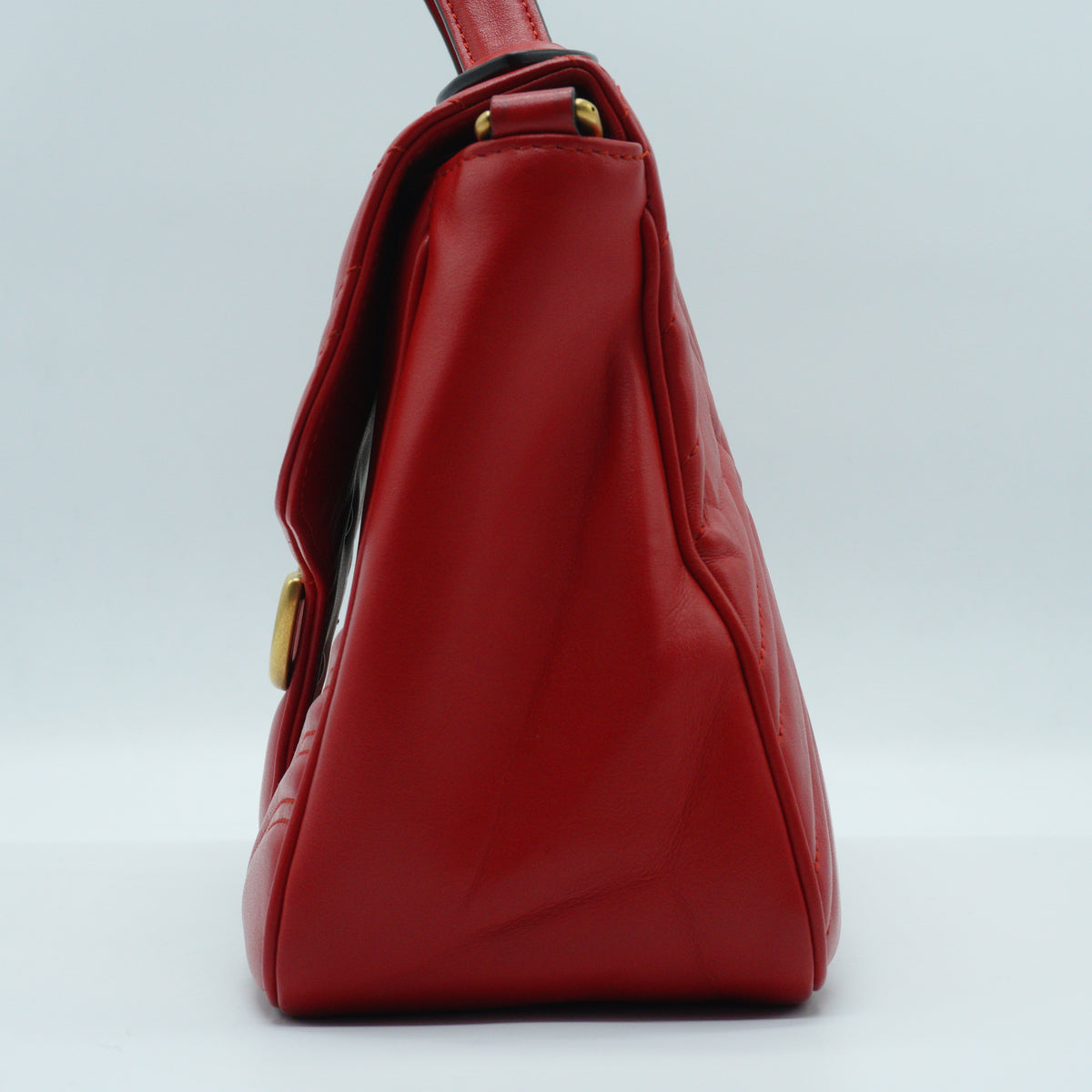 Gucci GG Marmont Top Handle medium Red GHW