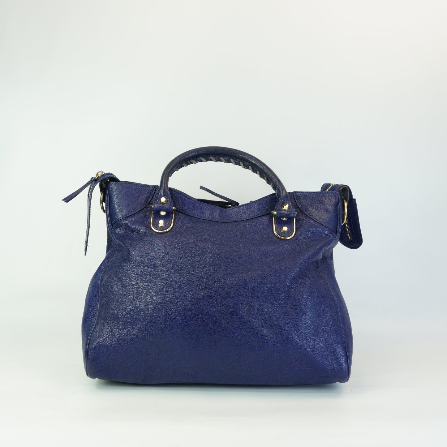 Balenciaga	Motocross Metallic Edge City Bag Blue Obscur Medium GHW
