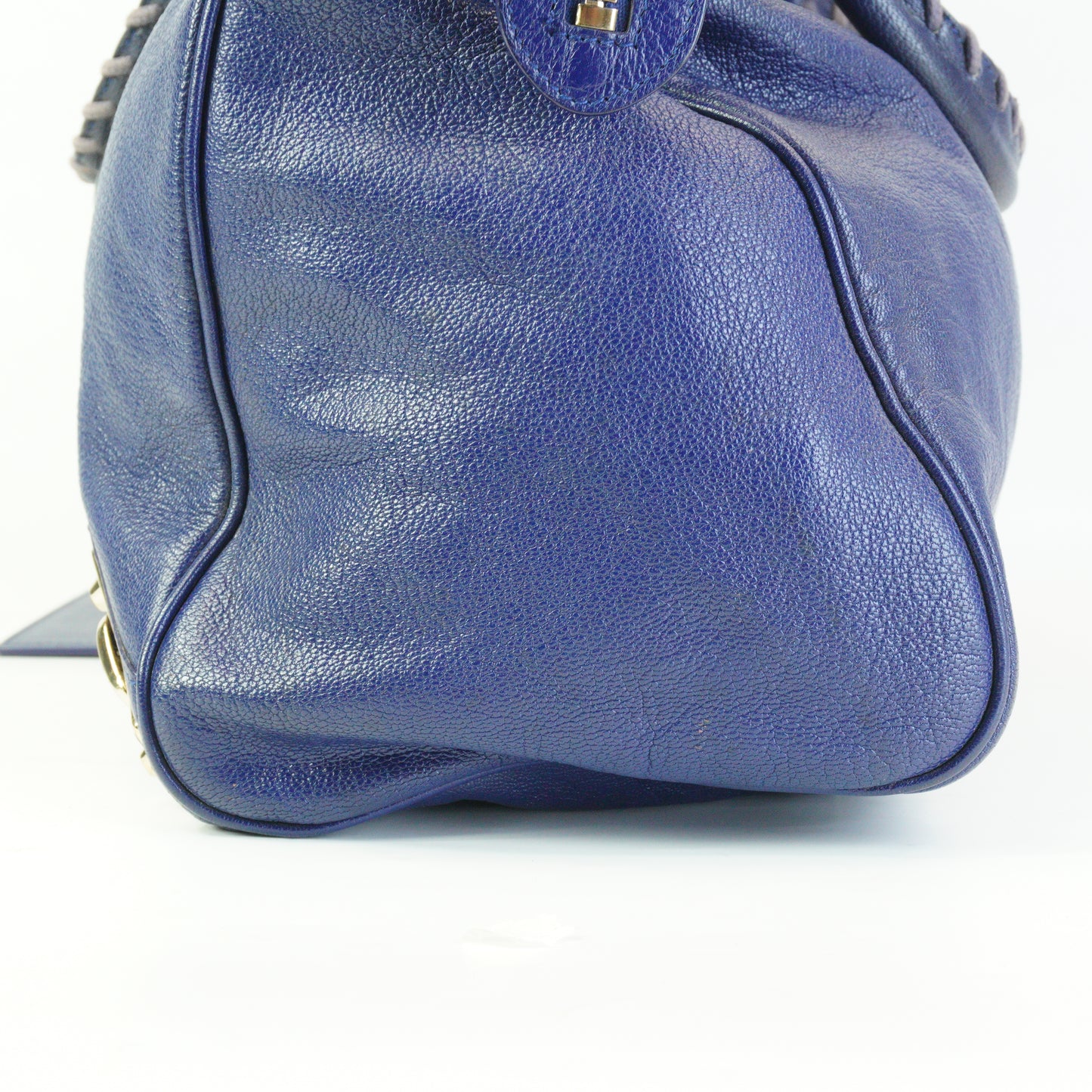 Balenciaga	Motocross Metallic Edge City Bag Blue Obscur Medium GHW