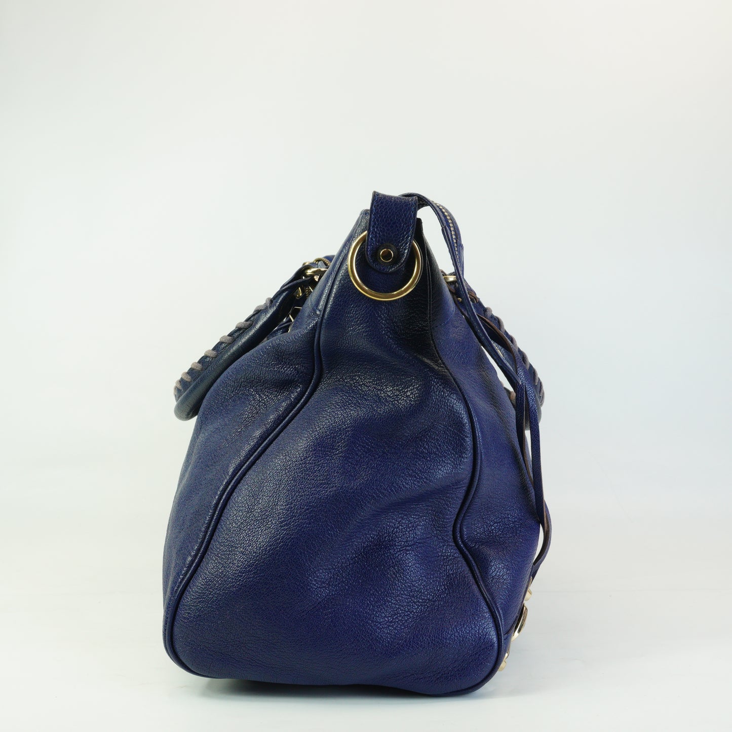 Balenciaga	Motocross Metallic Edge City Bag Blue Obscur Medium GHW