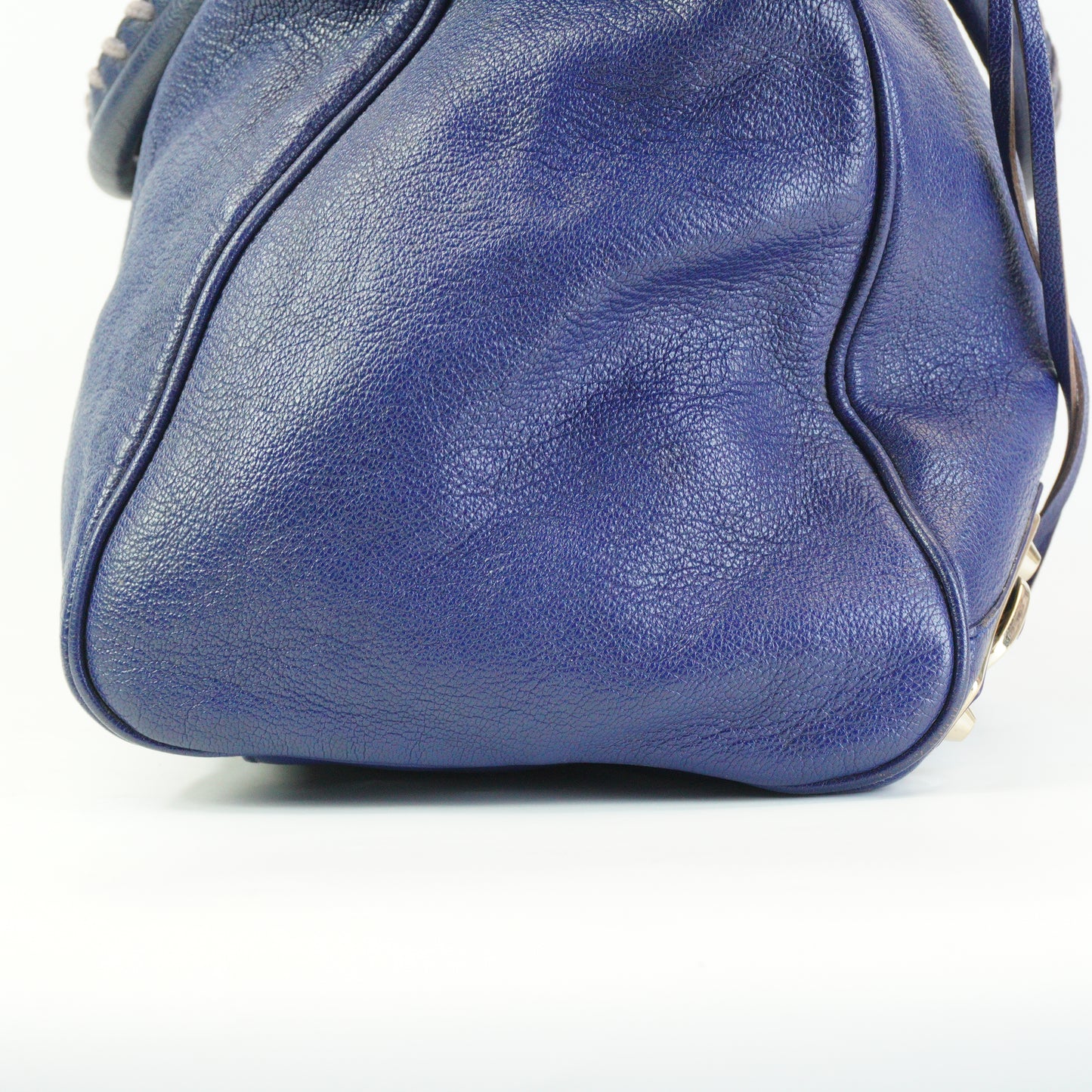 Balenciaga	Motocross Metallic Edge City Bag Blue Obscur Medium GHW