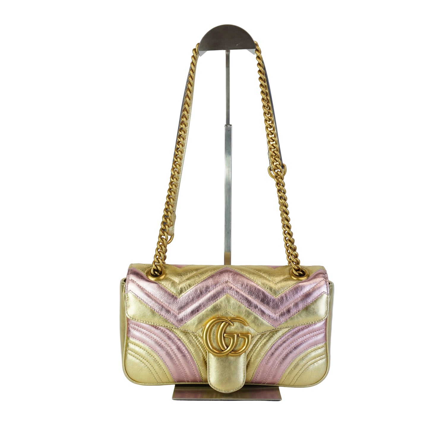 Gucci GG Marmont Matelasse Shoulder Bag GHW Medium