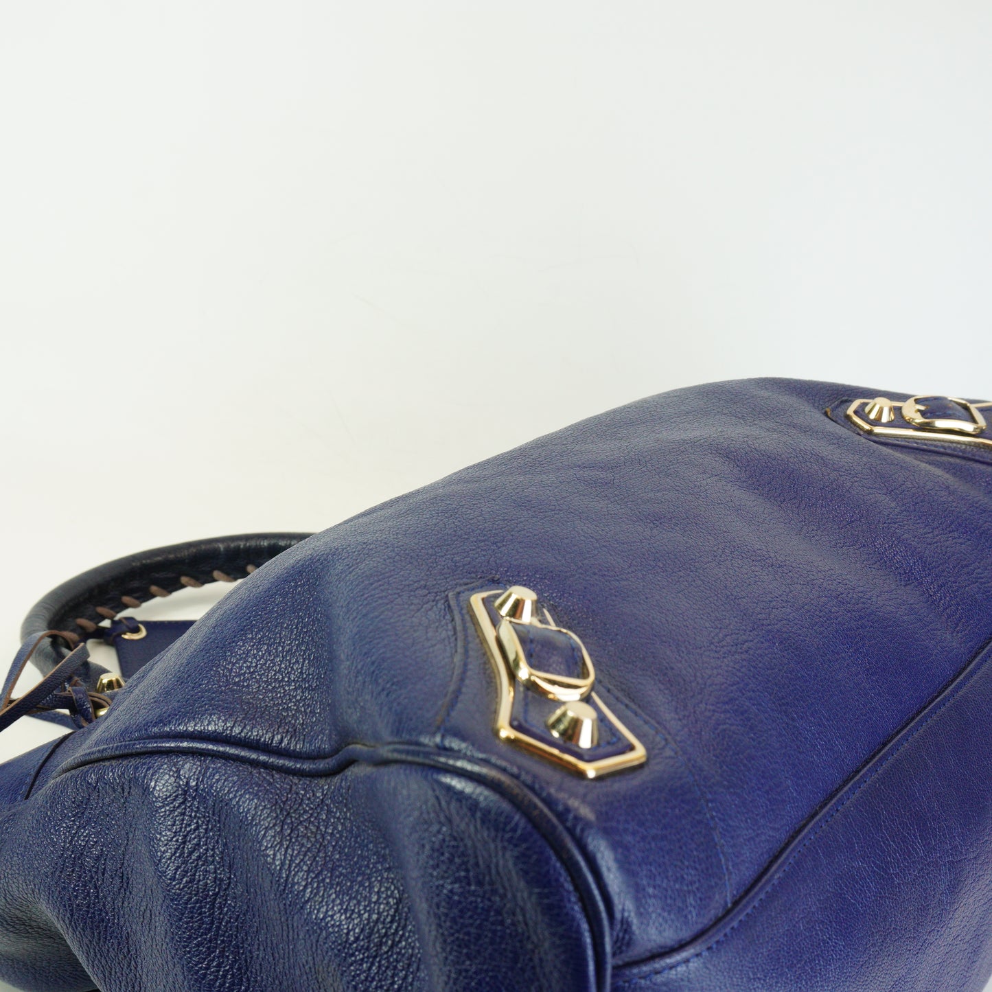 Balenciaga	Motocross Metallic Edge City Bag Blue Obscur Medium GHW