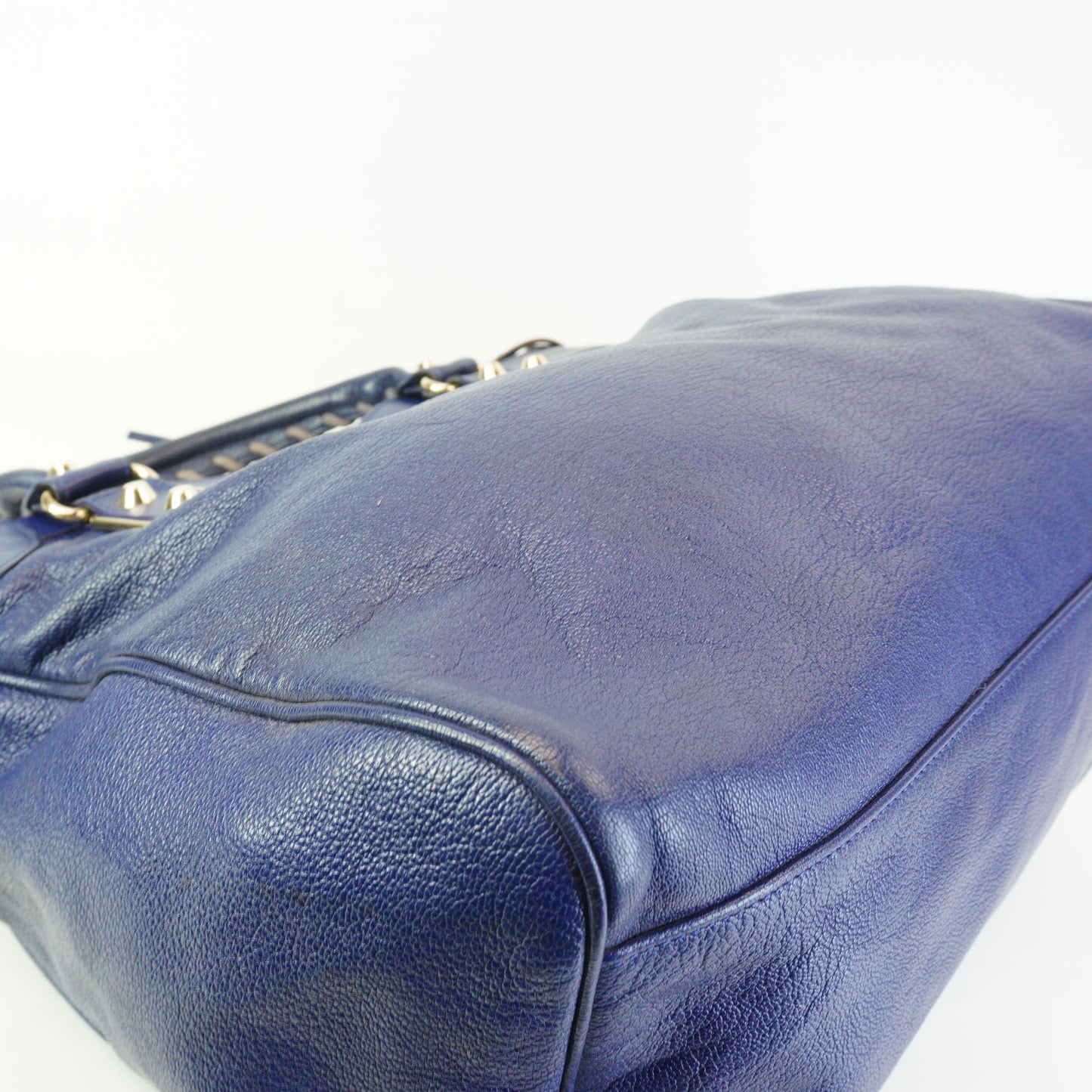 Balenciaga	Motocross Metallic Edge City Bag Blue Obscur Medium GHW