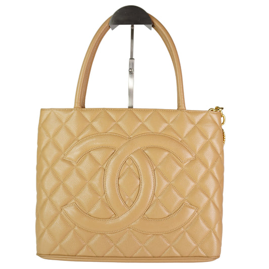 Chanel Medallion Beige Cavair