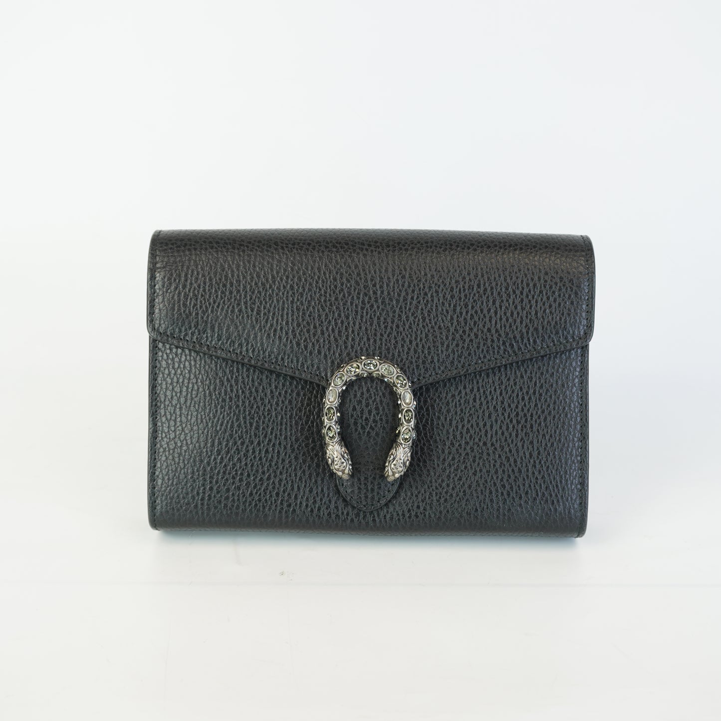 Gucci Dionysus Black Pebbled Mini Chain